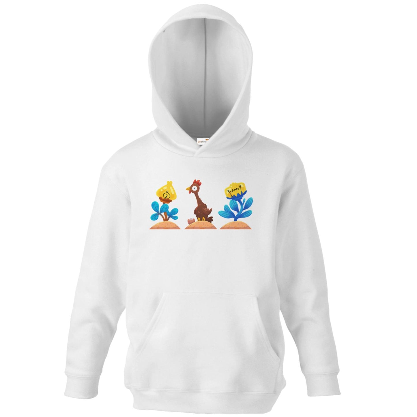 Sweat à capuche pour enfant - Fleurs Poulet