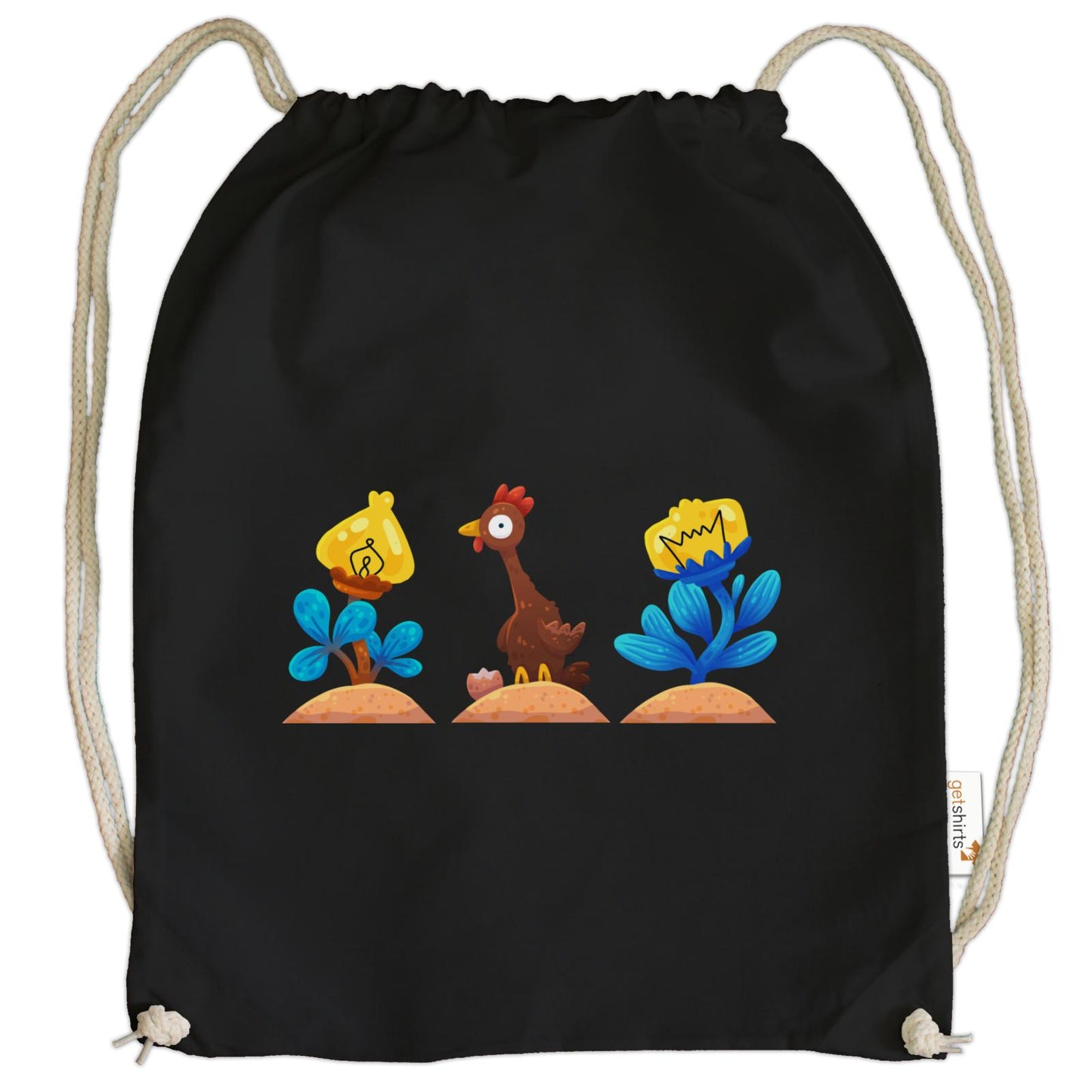 Sac de sport en coton - Fleur de poulet