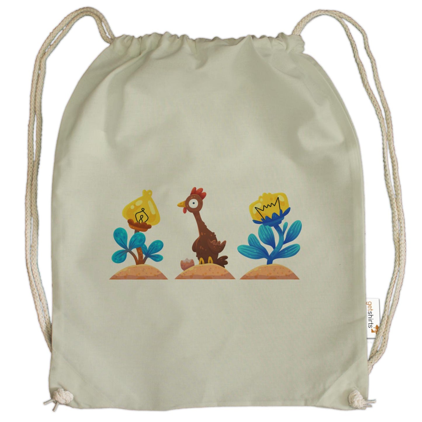 Sac de sport en coton - Fleur de poulet