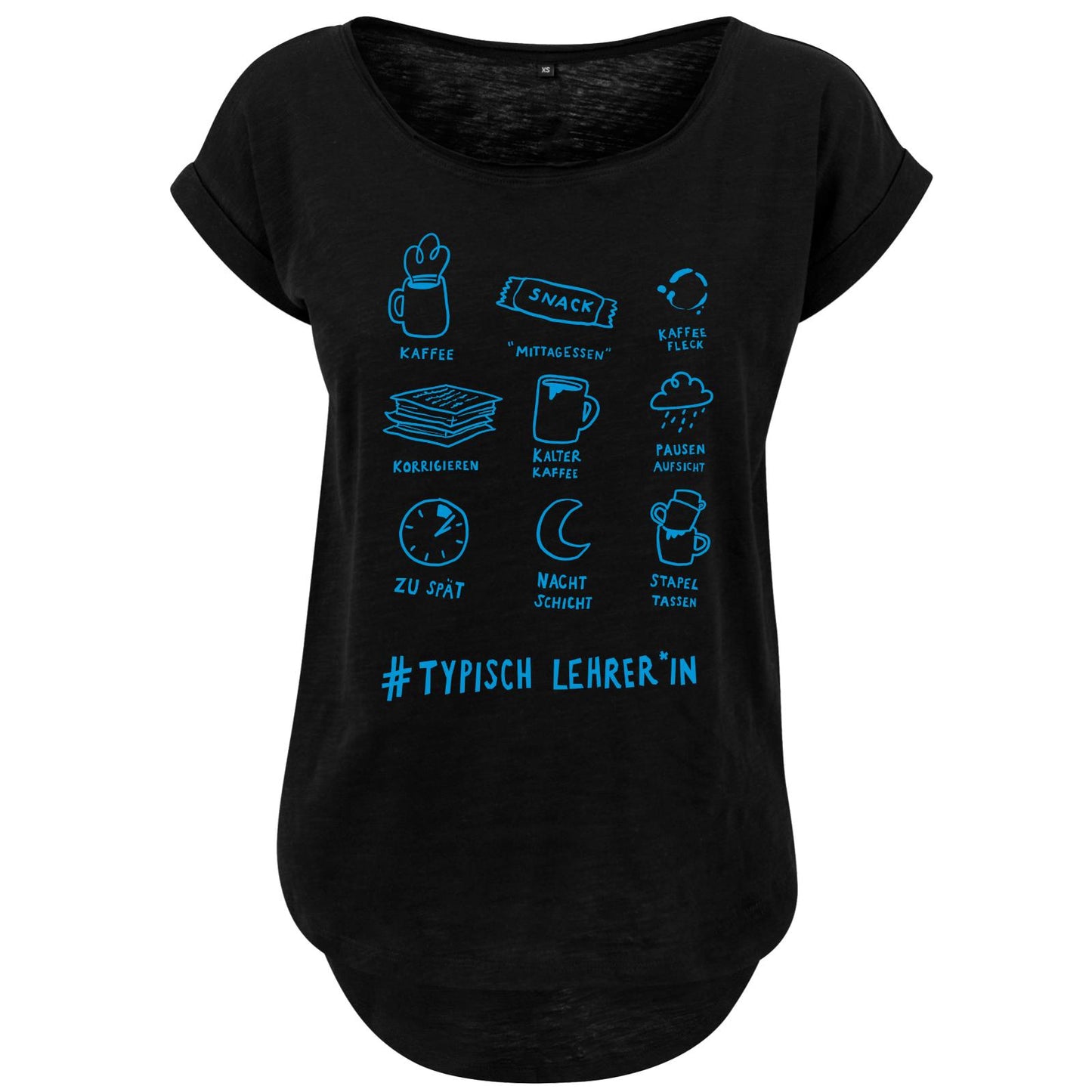T-shirt long flammé pour femme - Typical Teacher