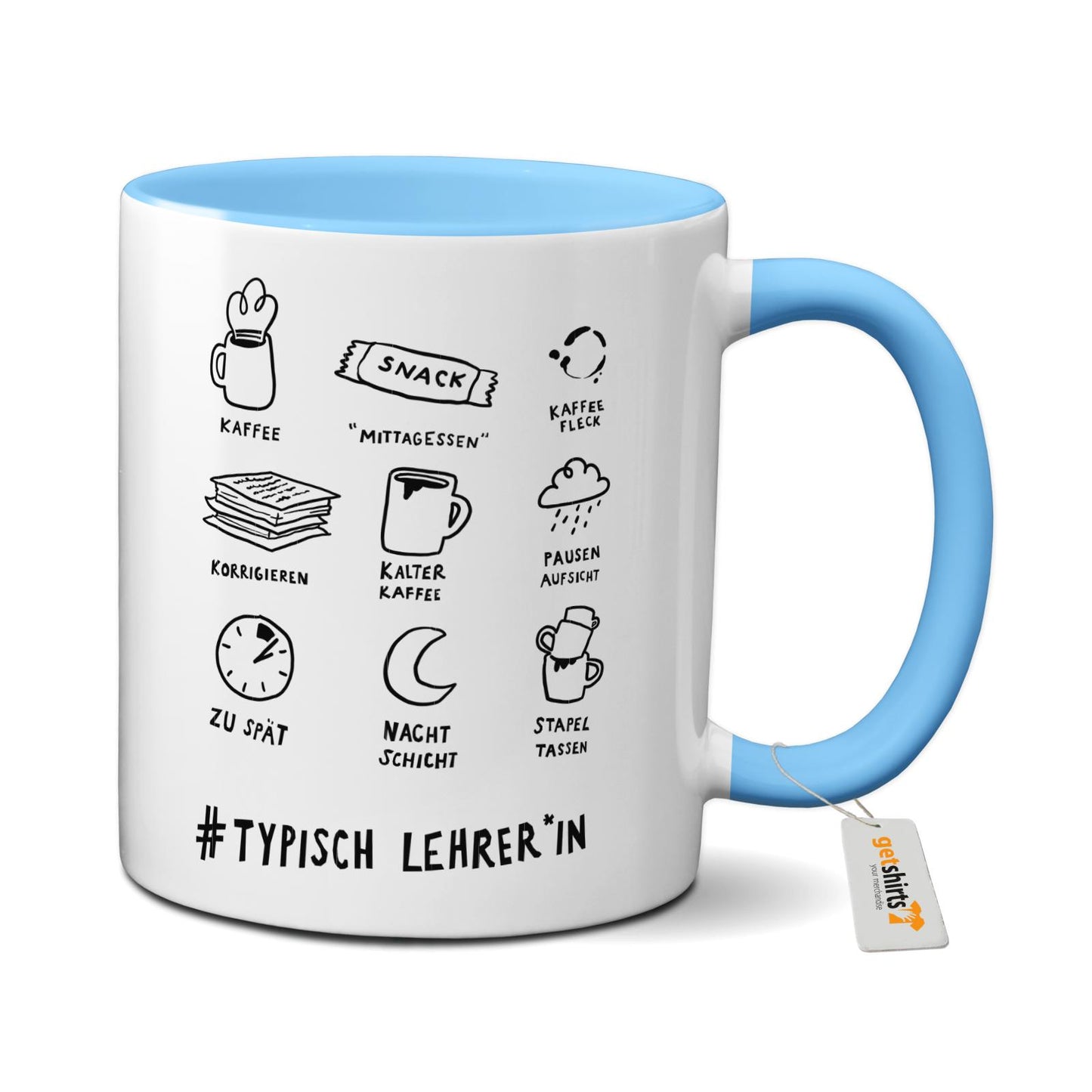 Mug coloré - Professeur typique