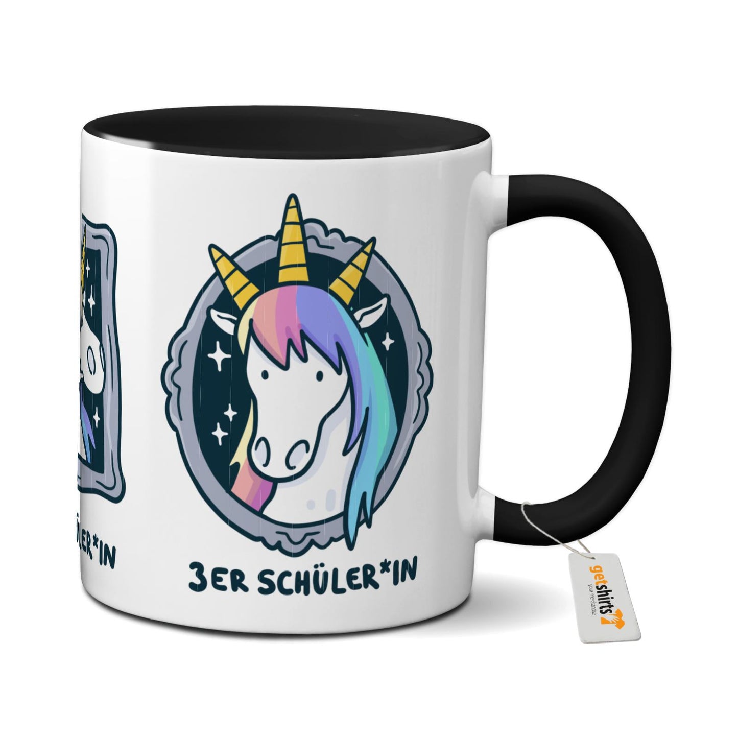 Tasse farbig - Einhorn Noten 1-3
