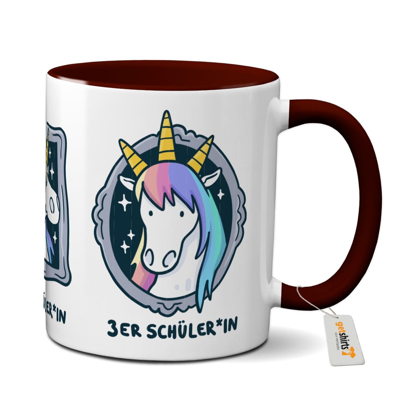Tasse farbig - Einhorn Noten 1-3