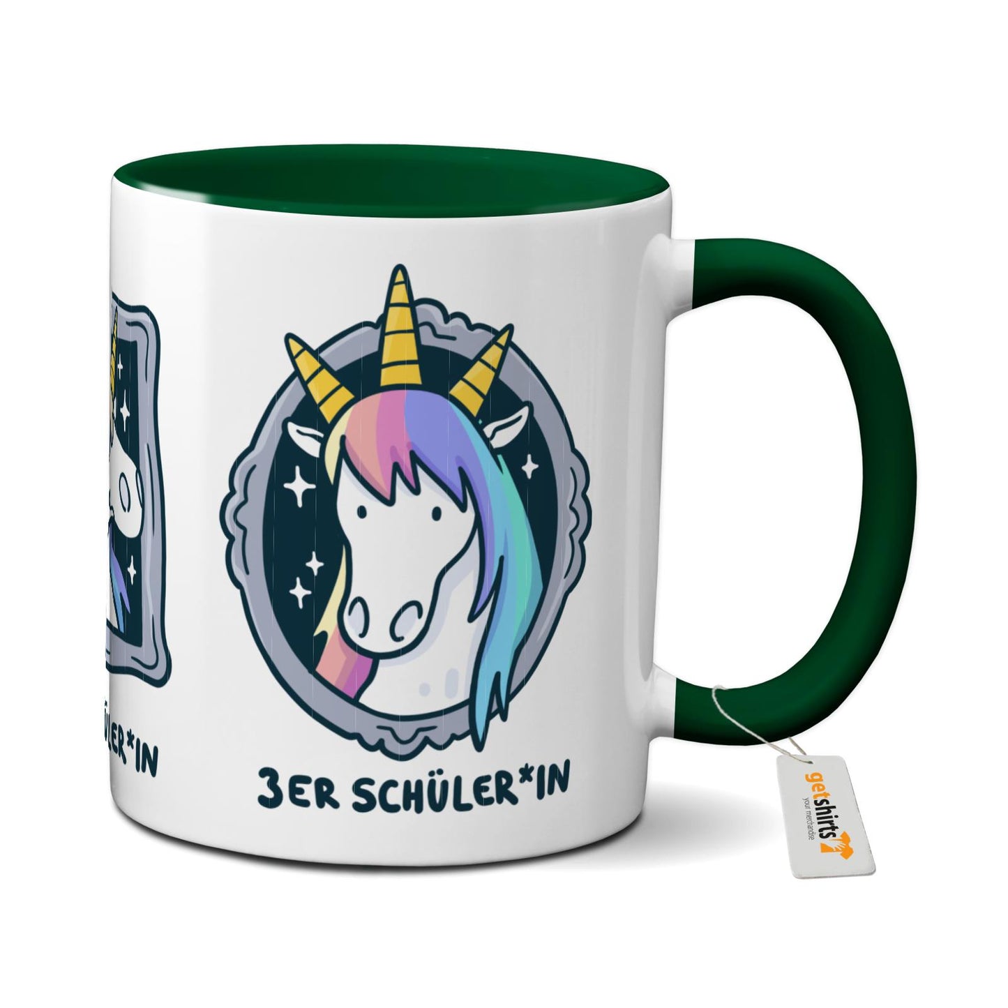 Tasse farbig - Einhorn Noten 1-3