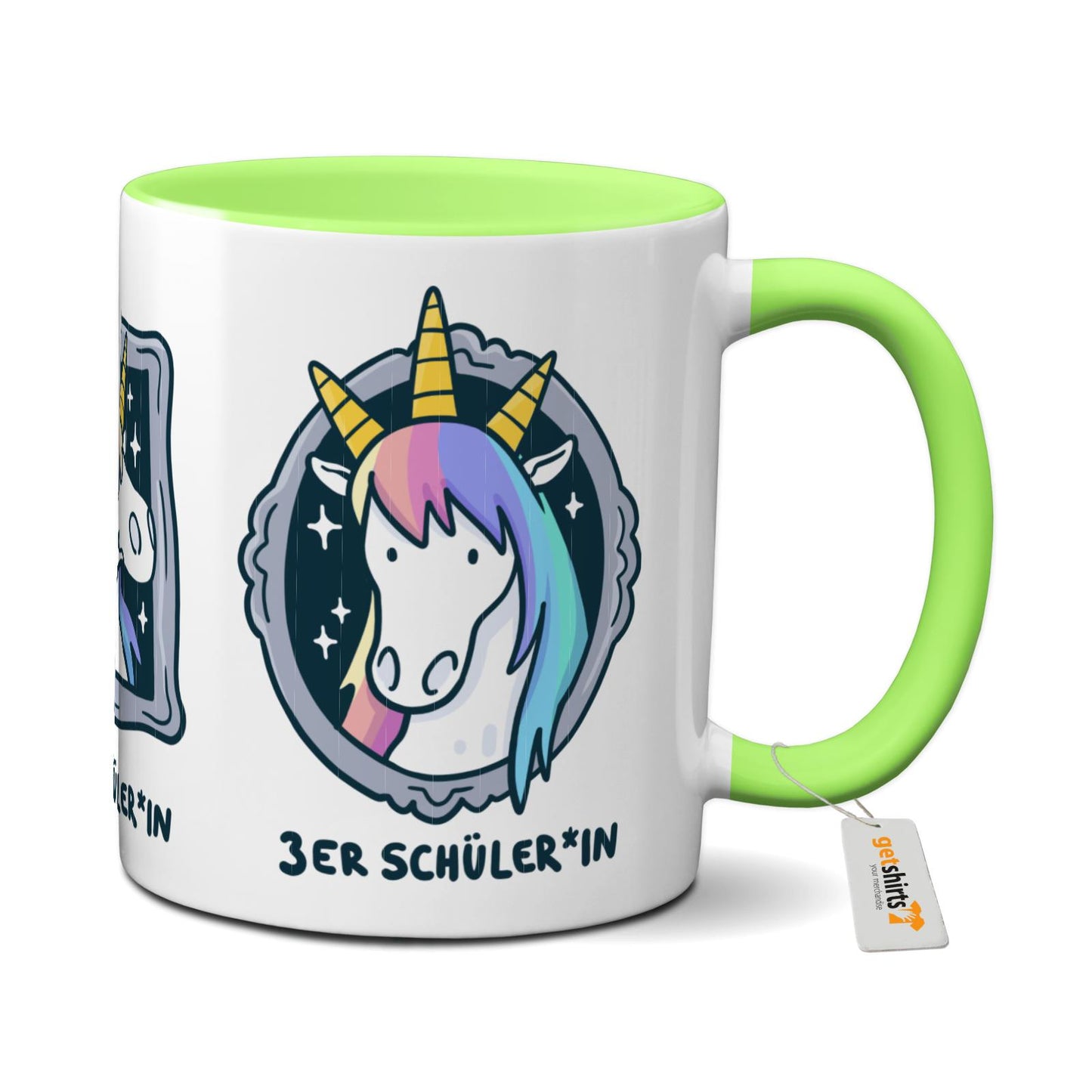 Tasse farbig - Einhorn Noten 1-3