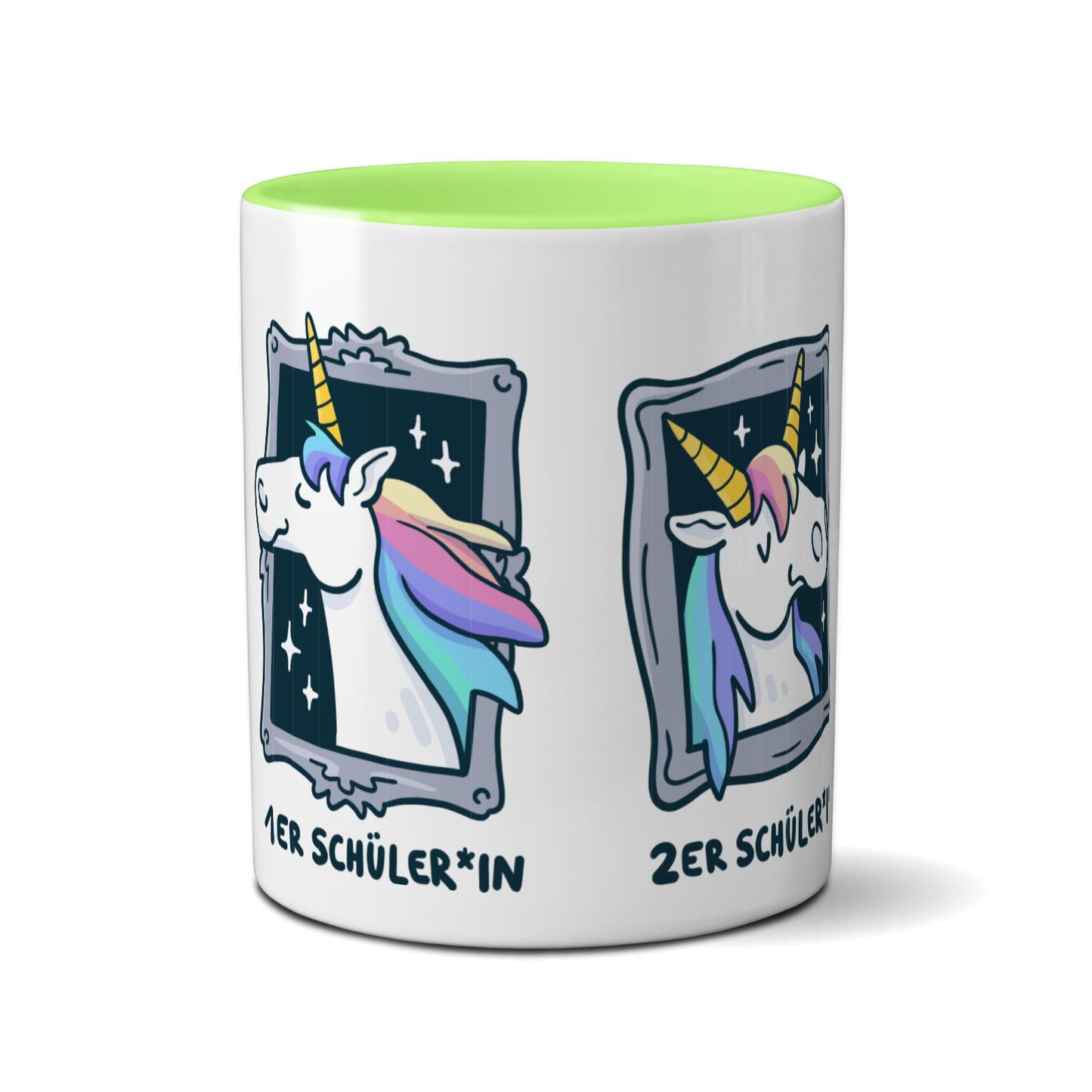 Tasse farbig - Einhorn Noten 1-3