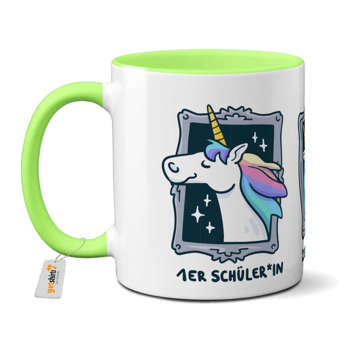 Tasse farbig - Einhorn Noten 1-3