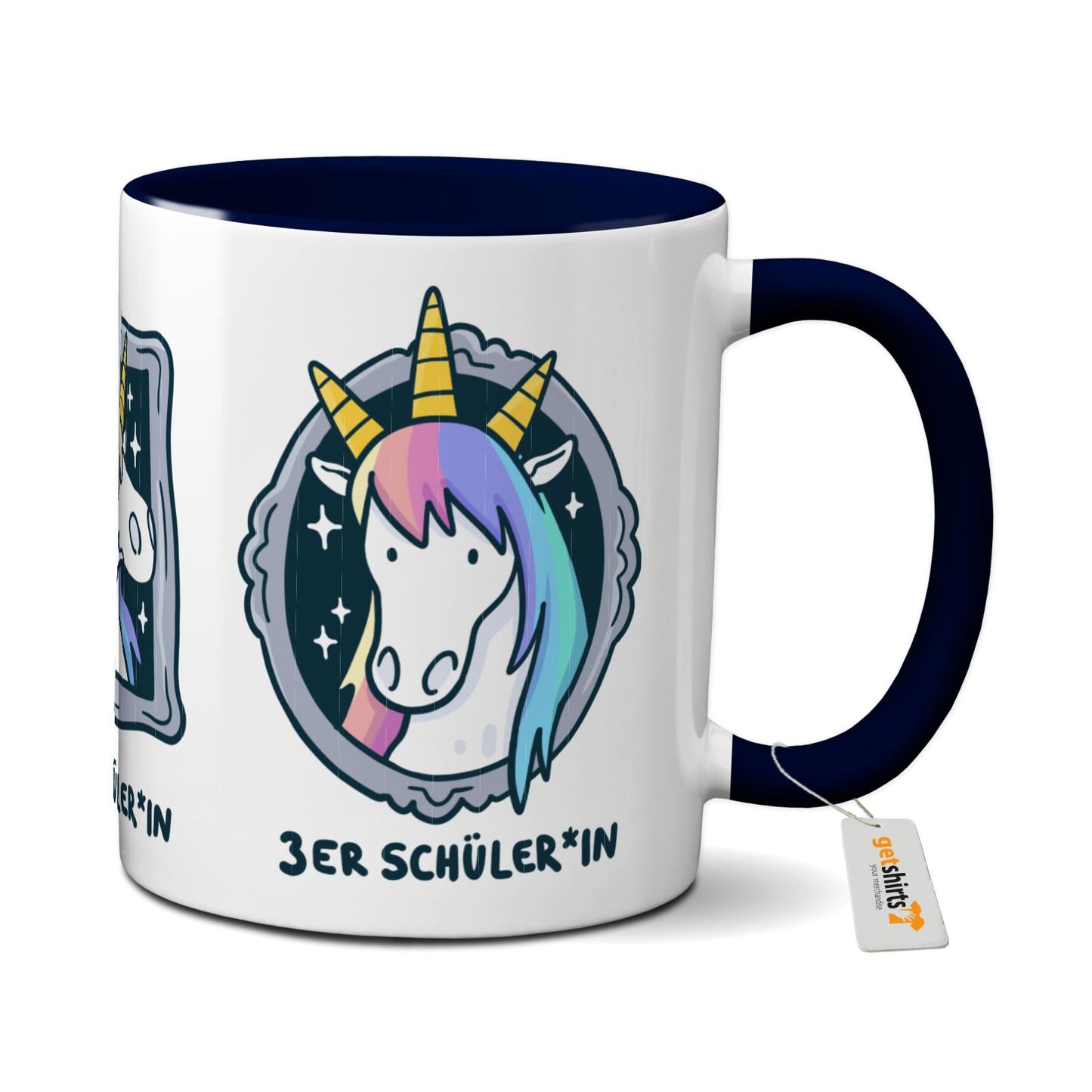 Tasse farbig - Einhorn Noten 1-3