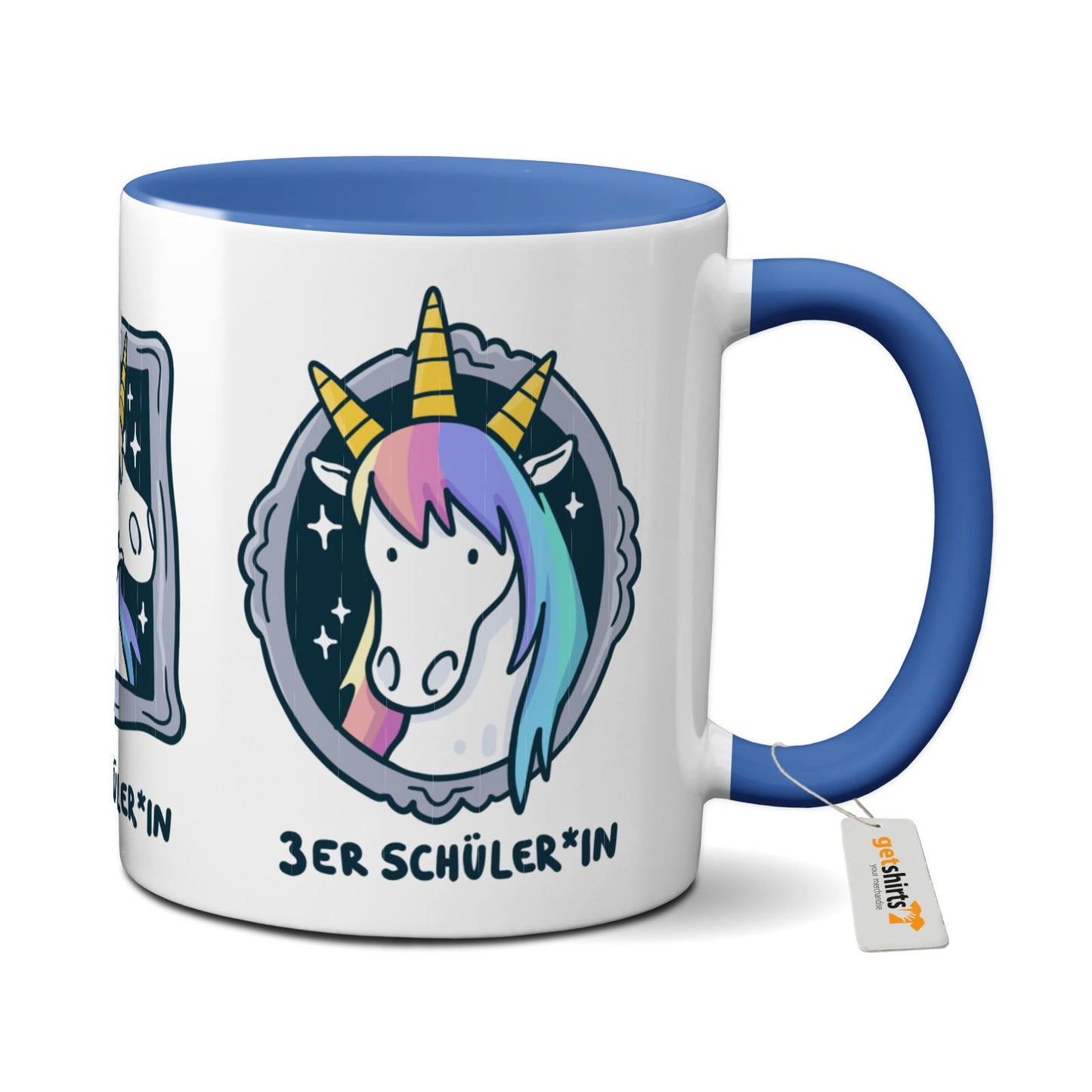 Tasse farbig - Einhorn Noten 1-3