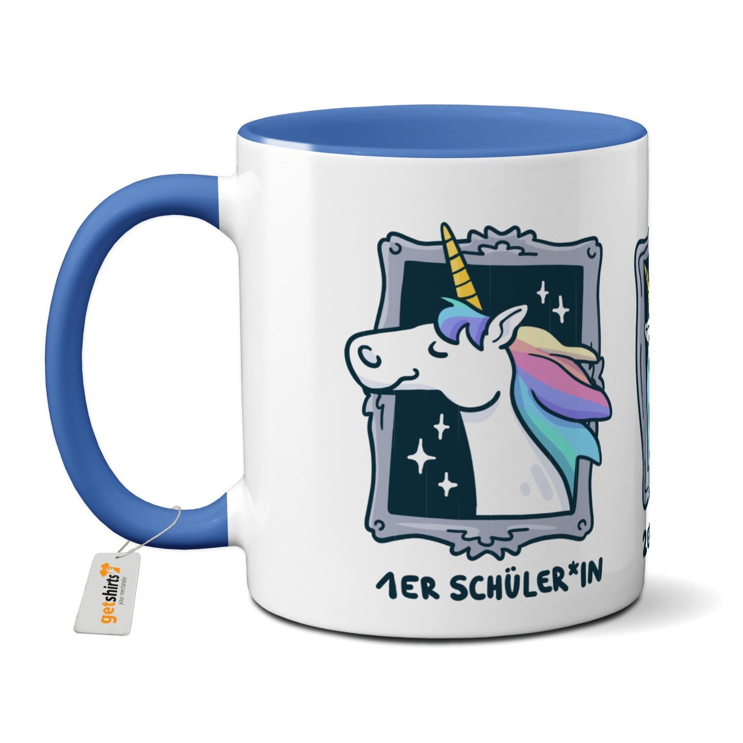 Tasse farbig - Einhorn Noten 1-3