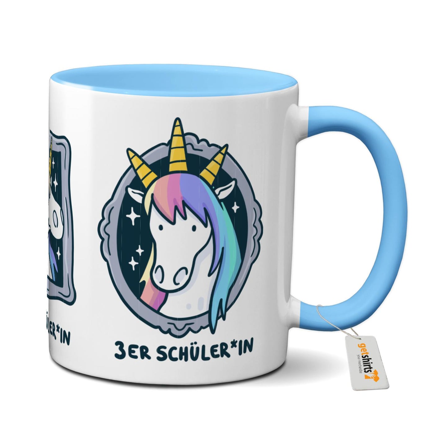Tasse farbig - Einhorn Noten 1-3