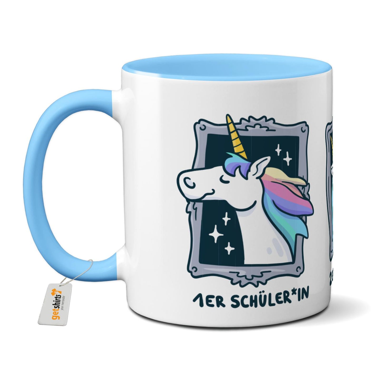 Tasse farbig - Einhorn Noten 1-3