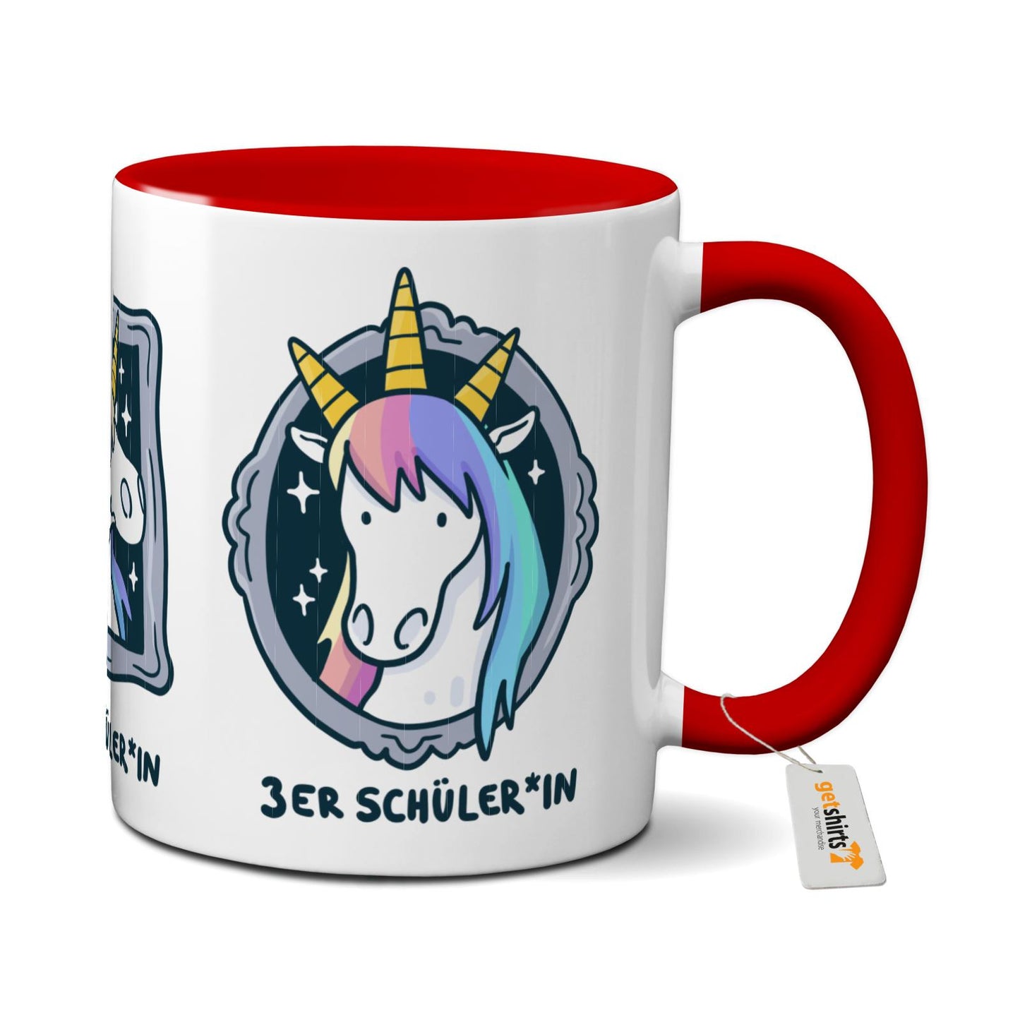 Tasse farbig - Einhorn Noten 1-3