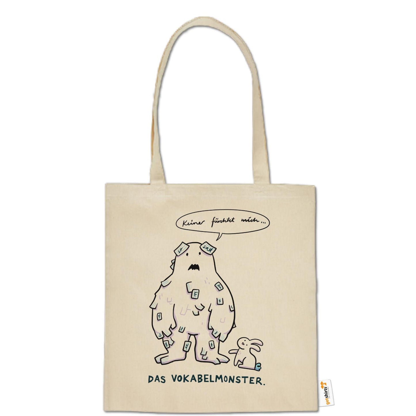 Baumwolltasche - Das Vokabelmonster