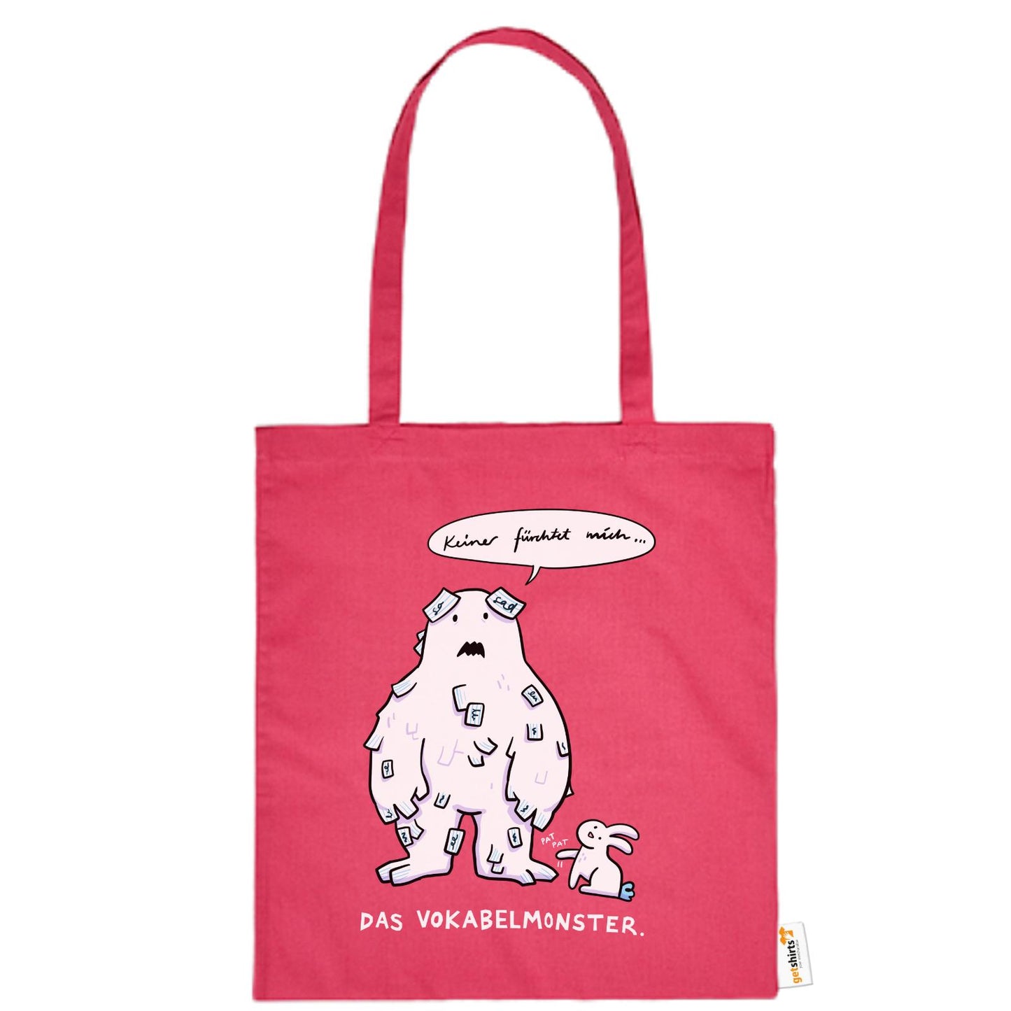 Baumwolltasche - Das Vokabelmonster