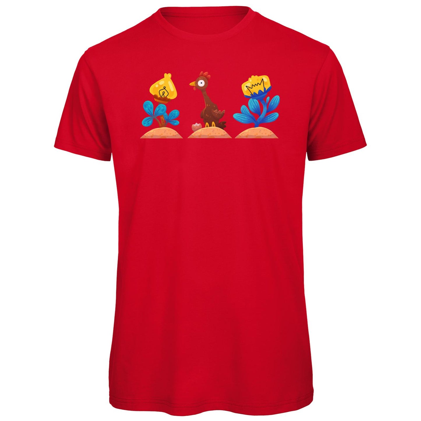T-shirt bio - Poulet fleuri