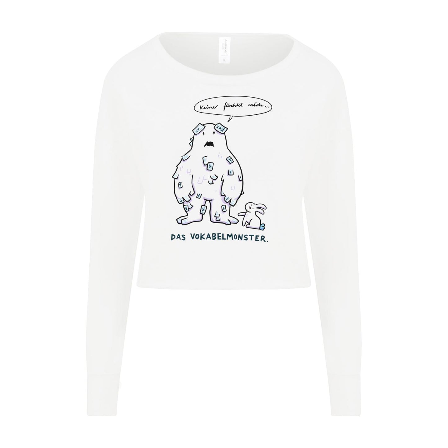 Sweat court pour femme - Le monstre du vocabulaire