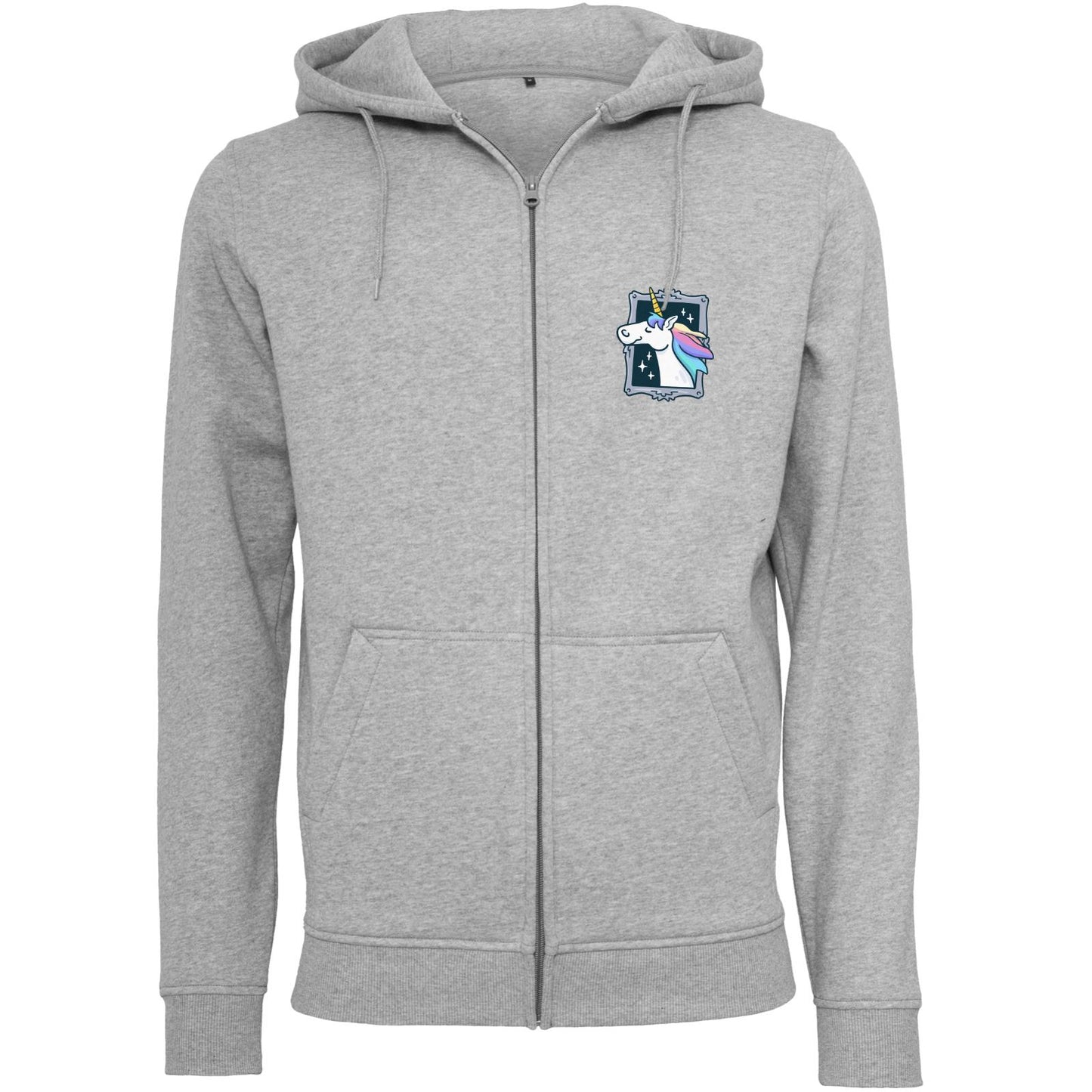 Sweat à capuche zippé épais - Licorne imprimée des deux côtés