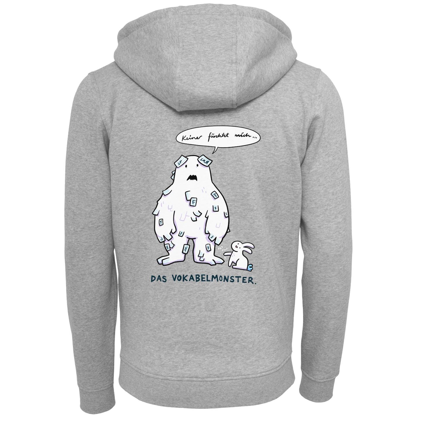 Sweat à capuche zippé épais - Le monstre du vocabulaire