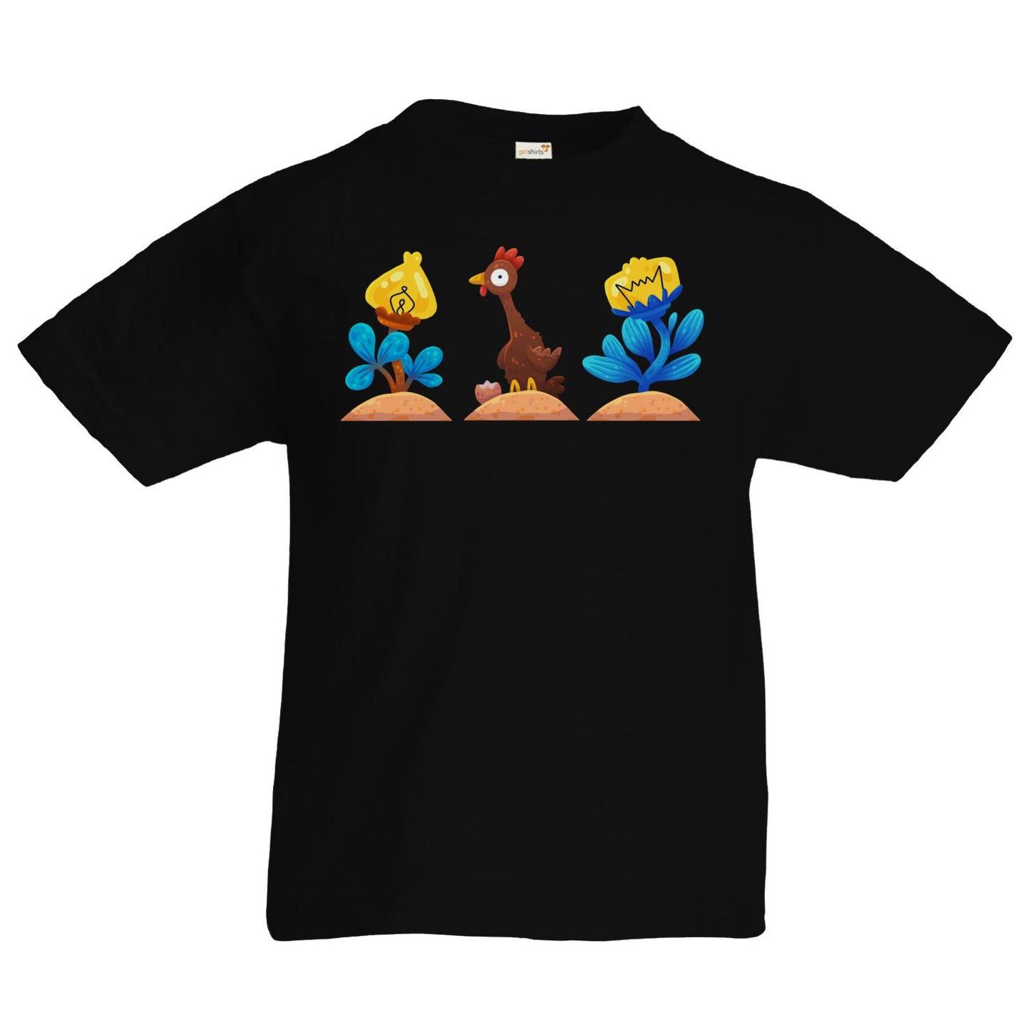 T-shirt enfant - Poulet fleuri