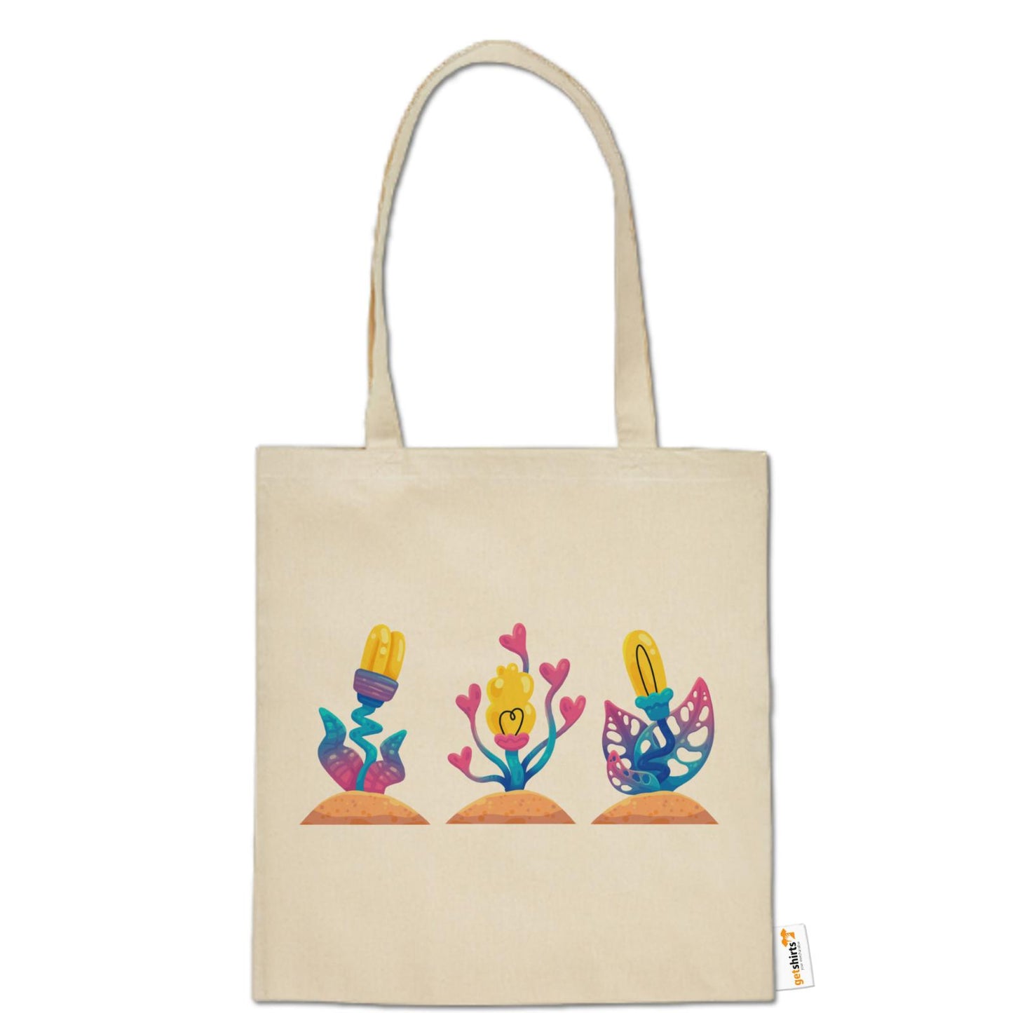 Sac en coton - Fleurs roses