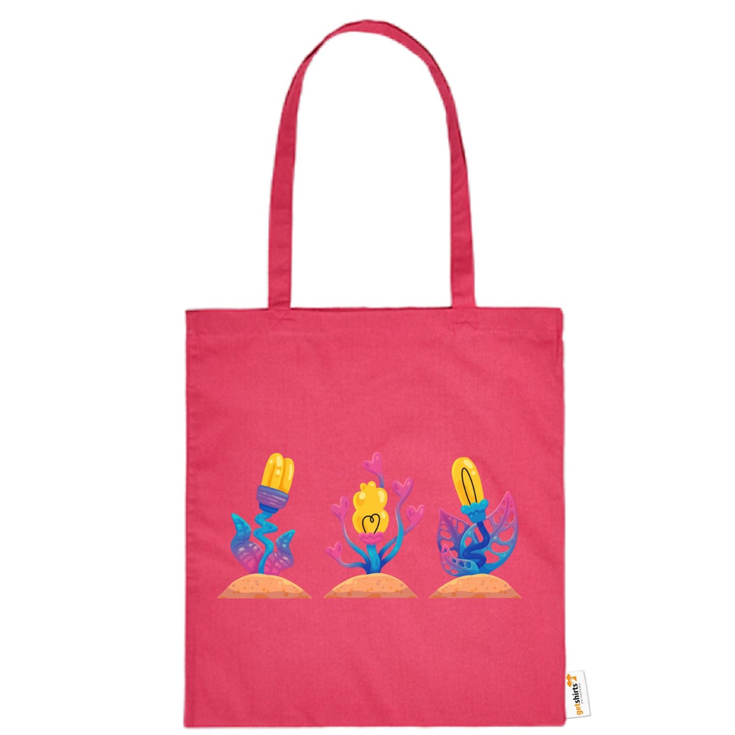 Sac en coton - Fleurs roses