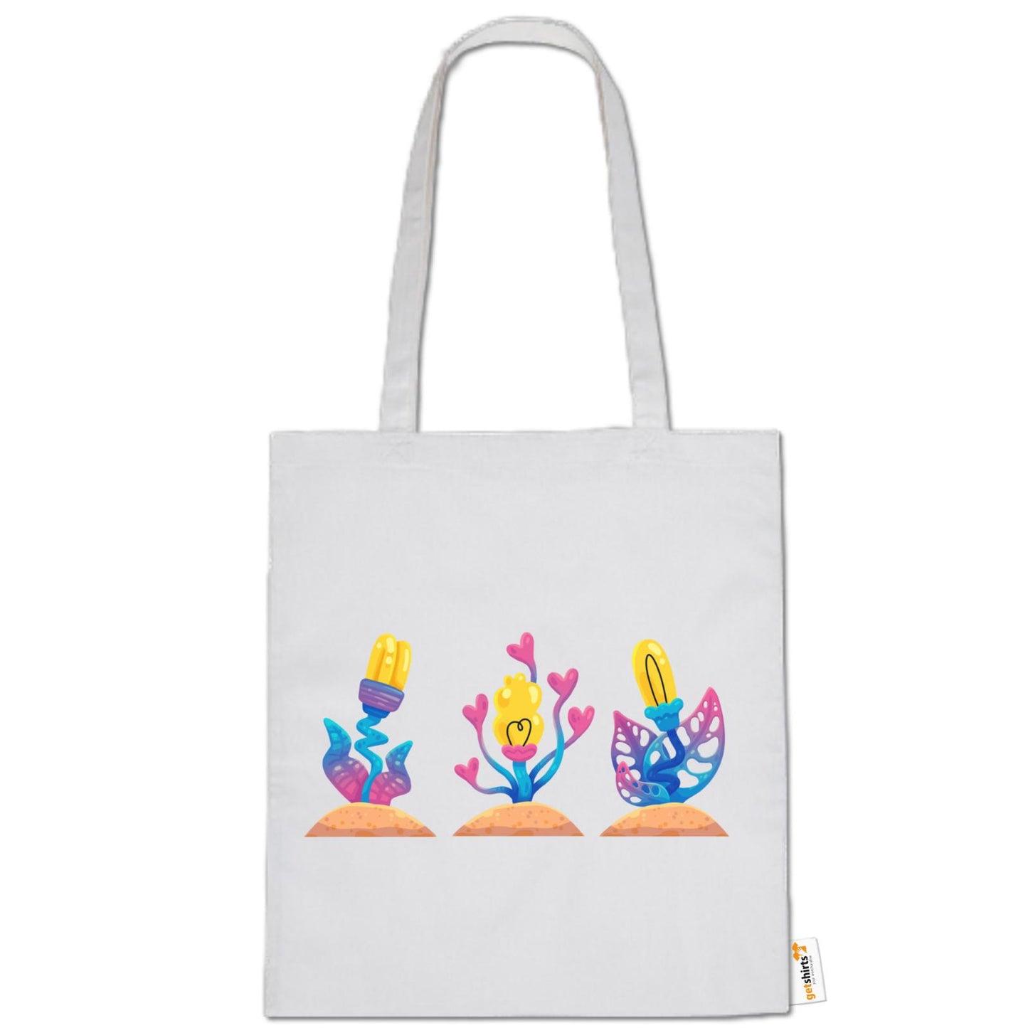 Sac en coton - Fleurs roses