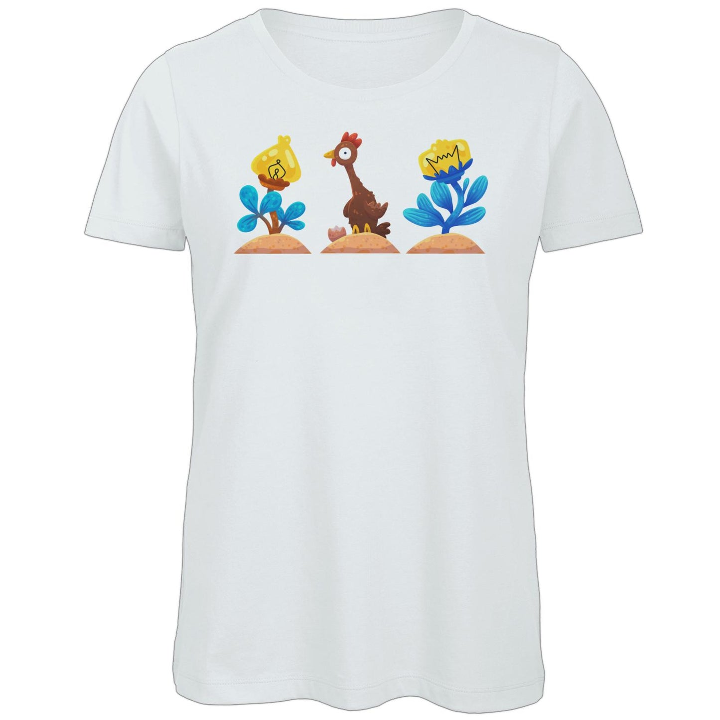 T-shirt bio ajusté - Flower Chicken