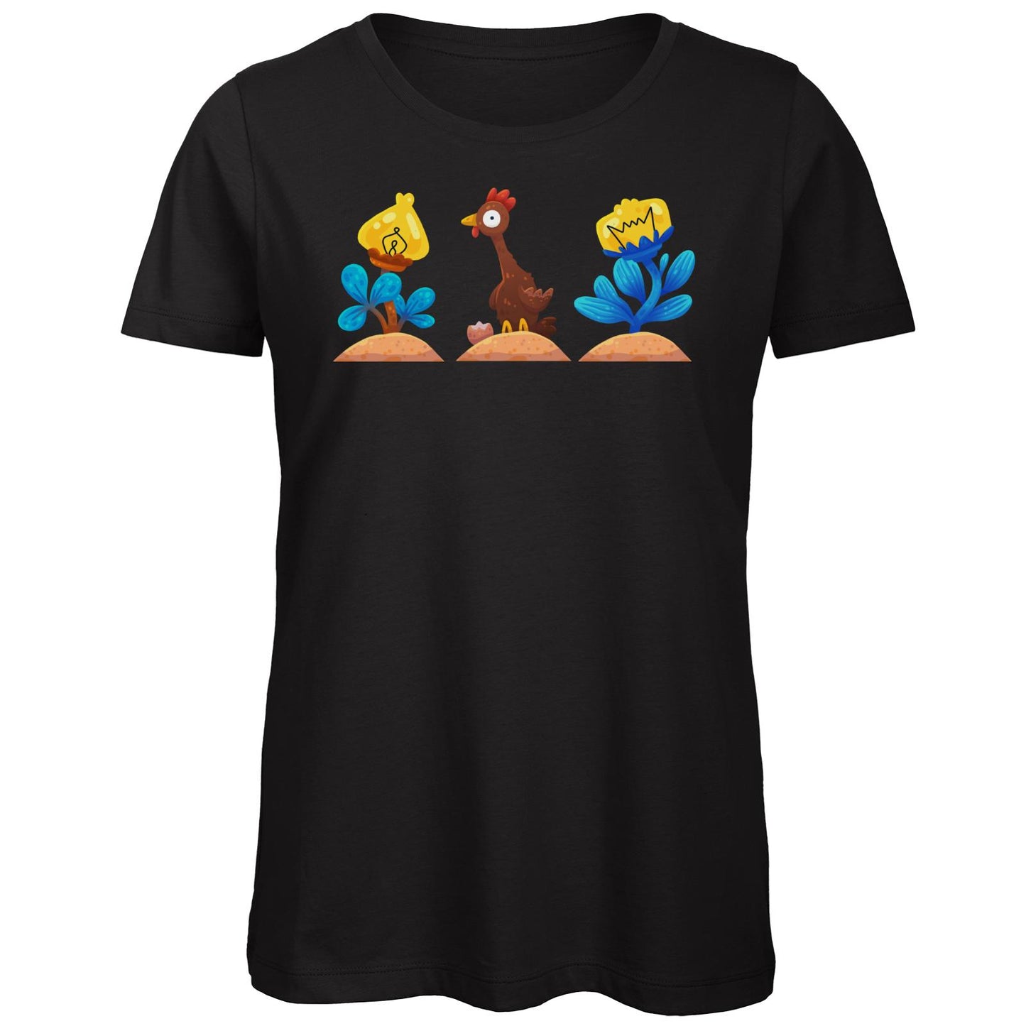 T-shirt bio ajusté - Flower Chicken