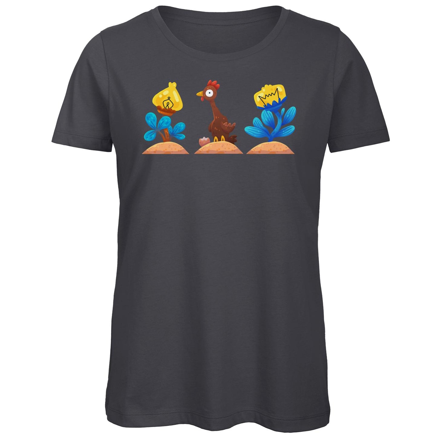 T-shirt bio ajusté - Flower Chicken