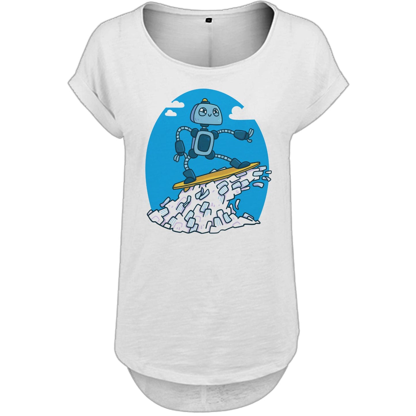 T-shirt long flammé pour femme - Vocabulary Wave