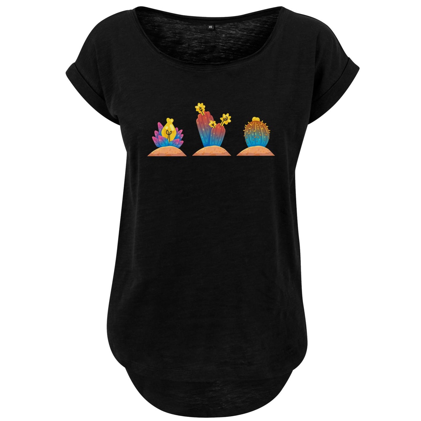 T-shirt long flammé pour femme - Succulent Gardener