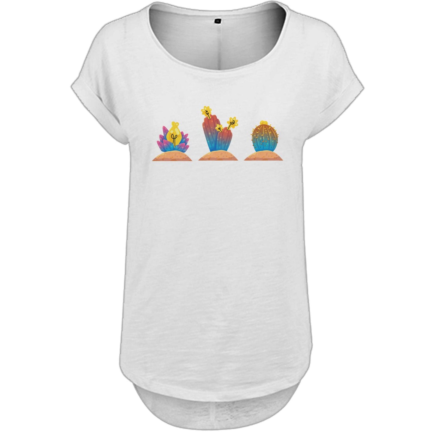 T-shirt long flammé pour femme - Succulent Gardener