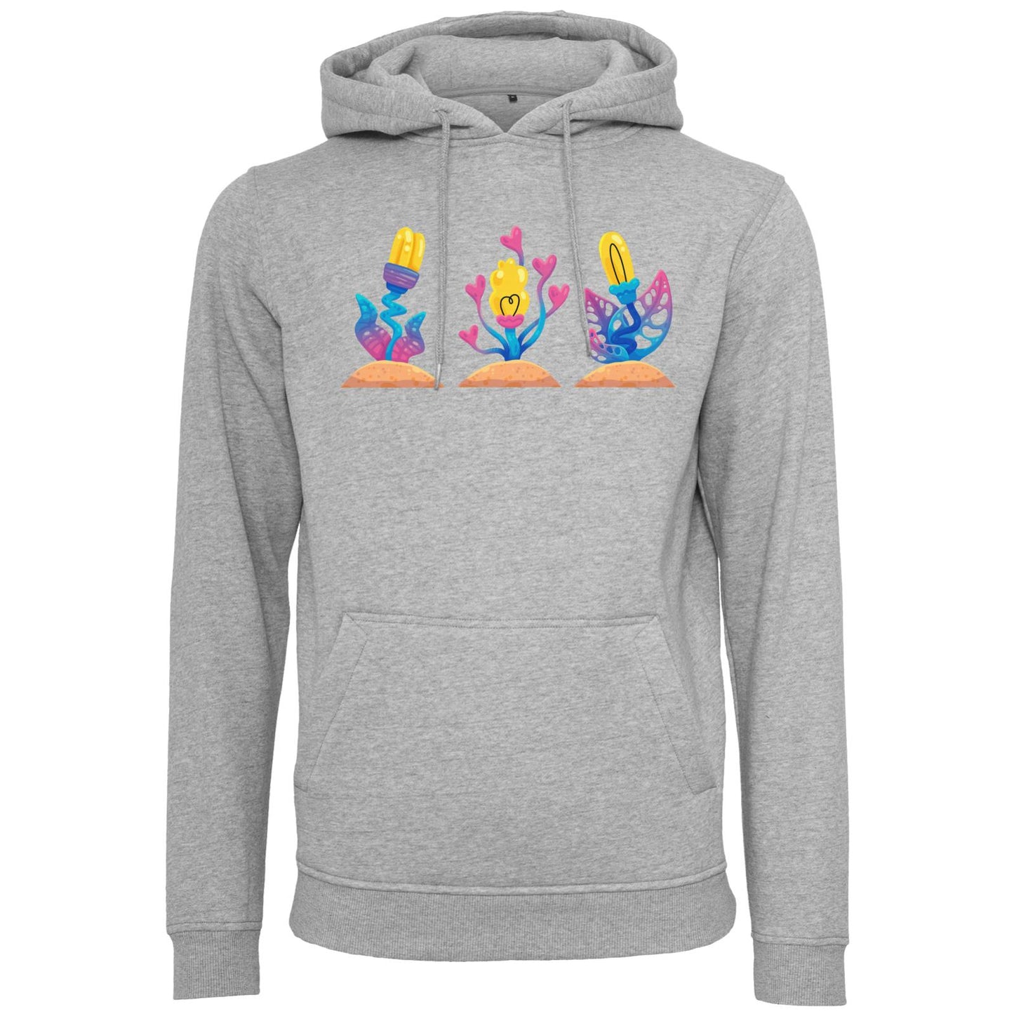 Sweat à capuche épais - Fleurs roses