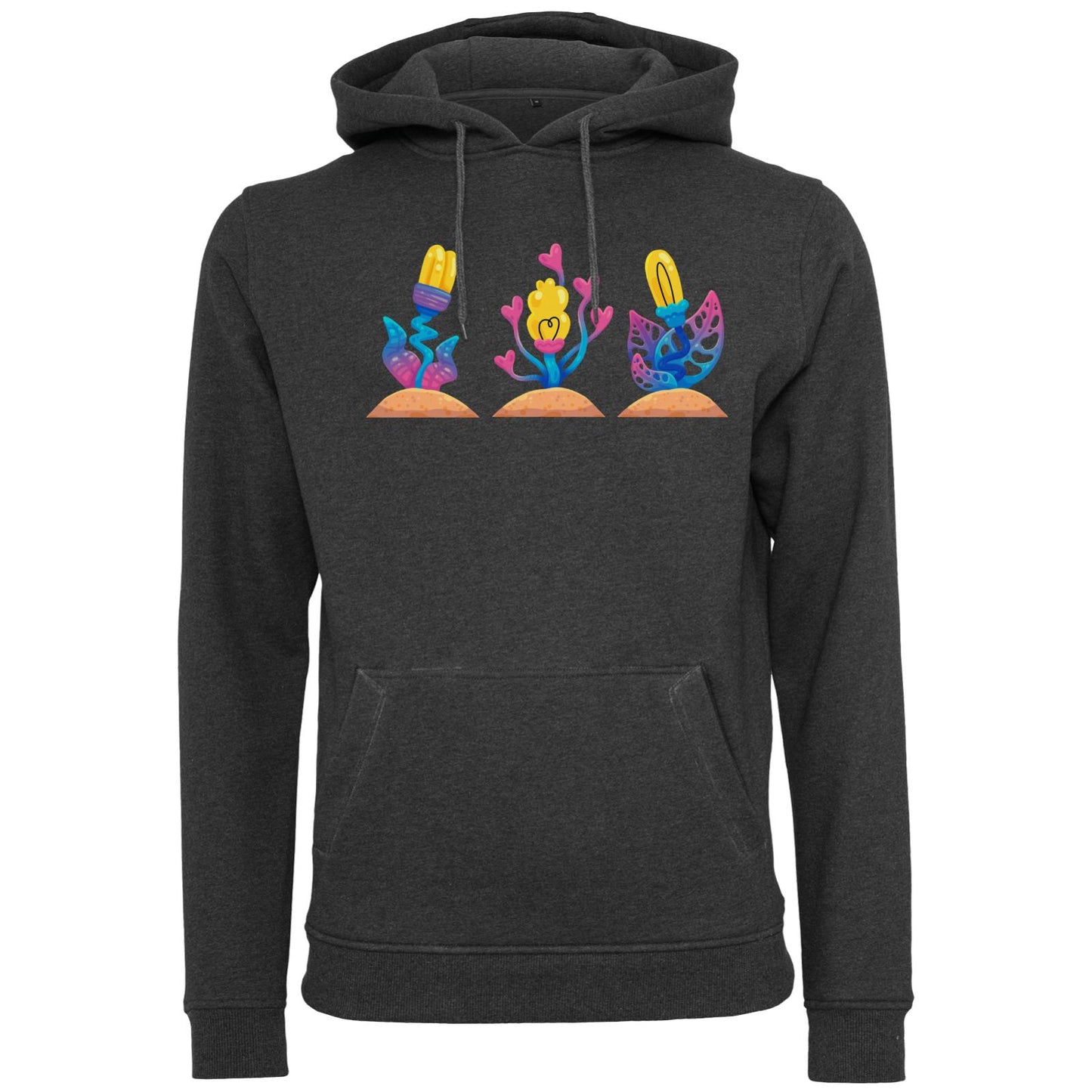 Sweat à capuche épais - Fleurs roses