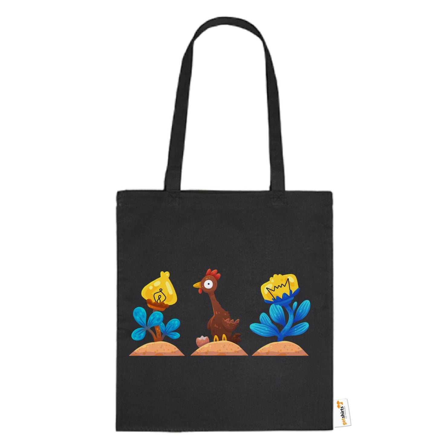 Sac en coton - Poulet Fleuri