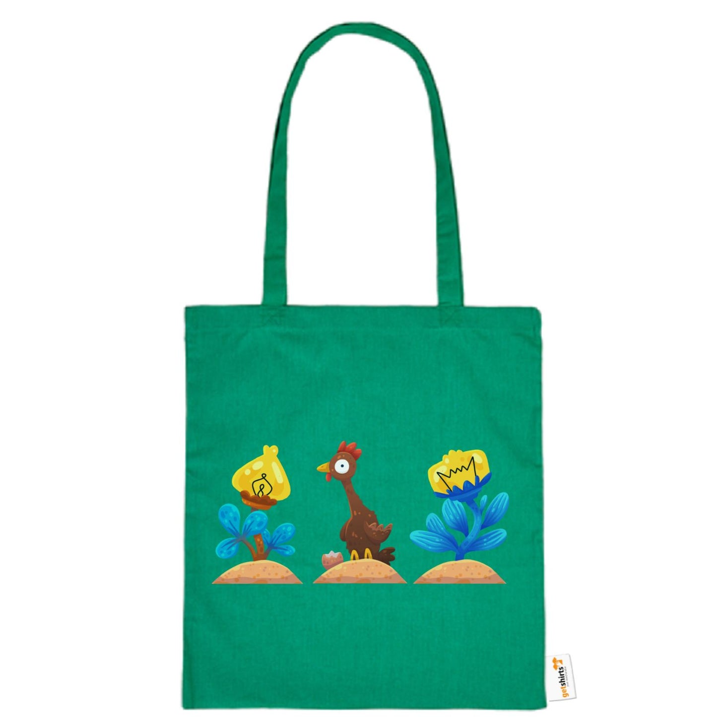 Sac en coton - Poulet Fleuri