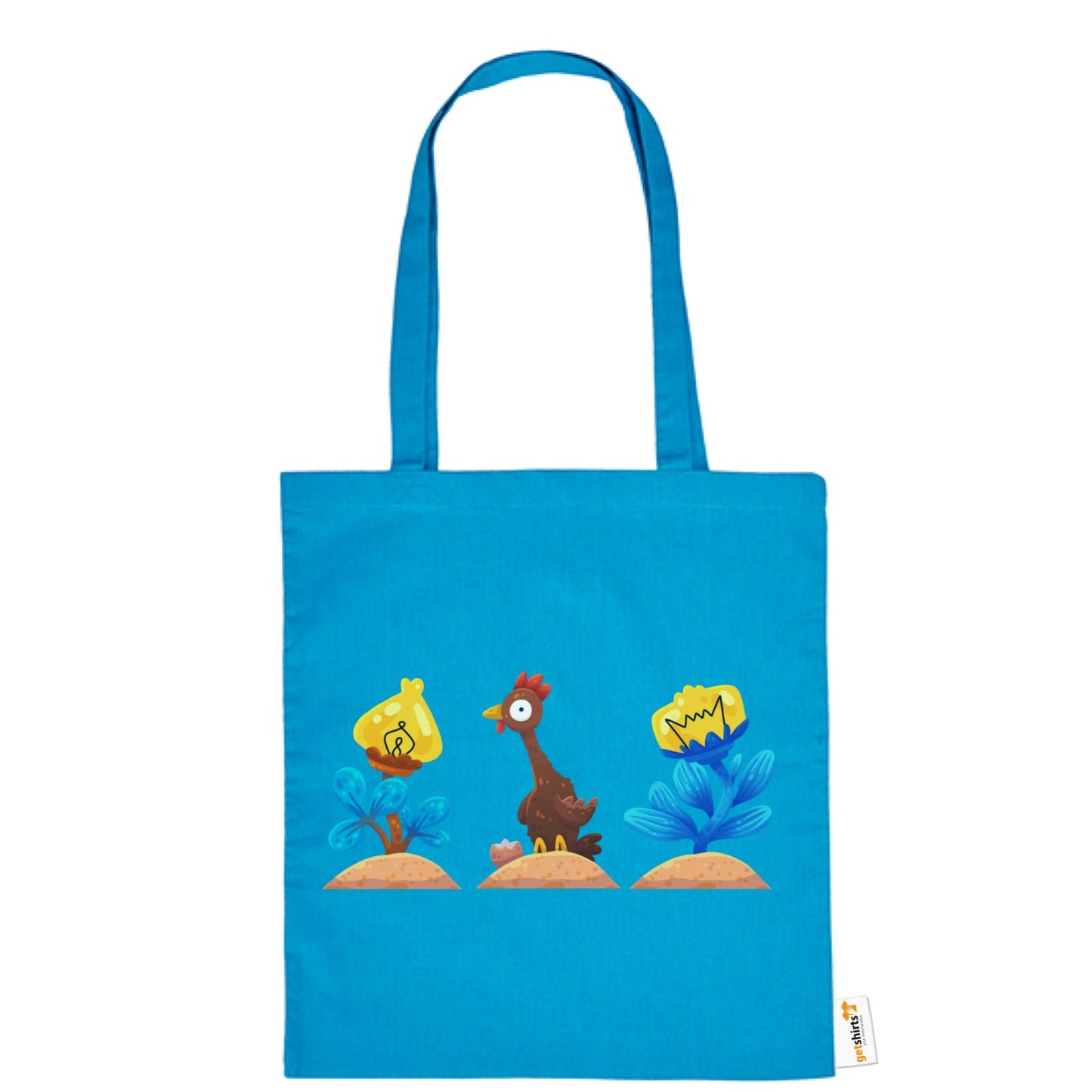 Sac en coton - Poulet Fleuri
