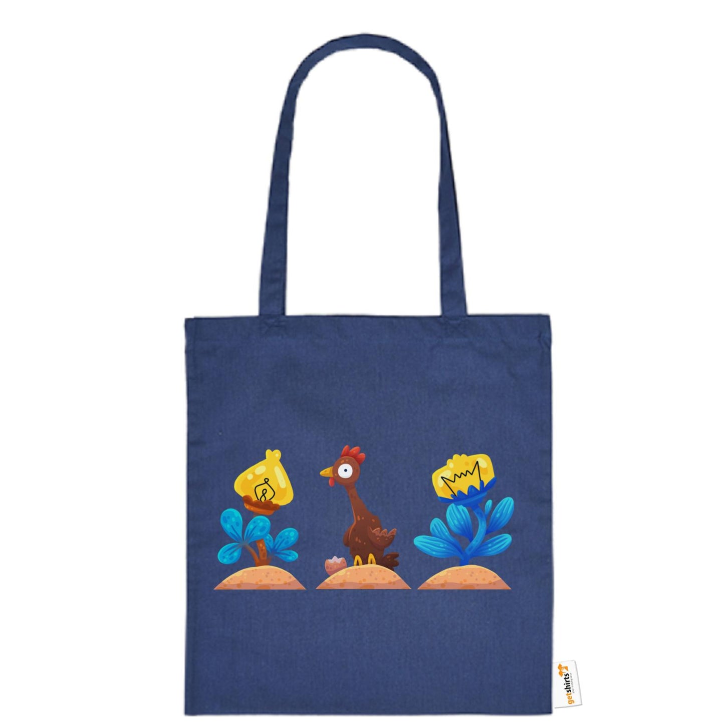 Sac en coton - Poulet Fleuri