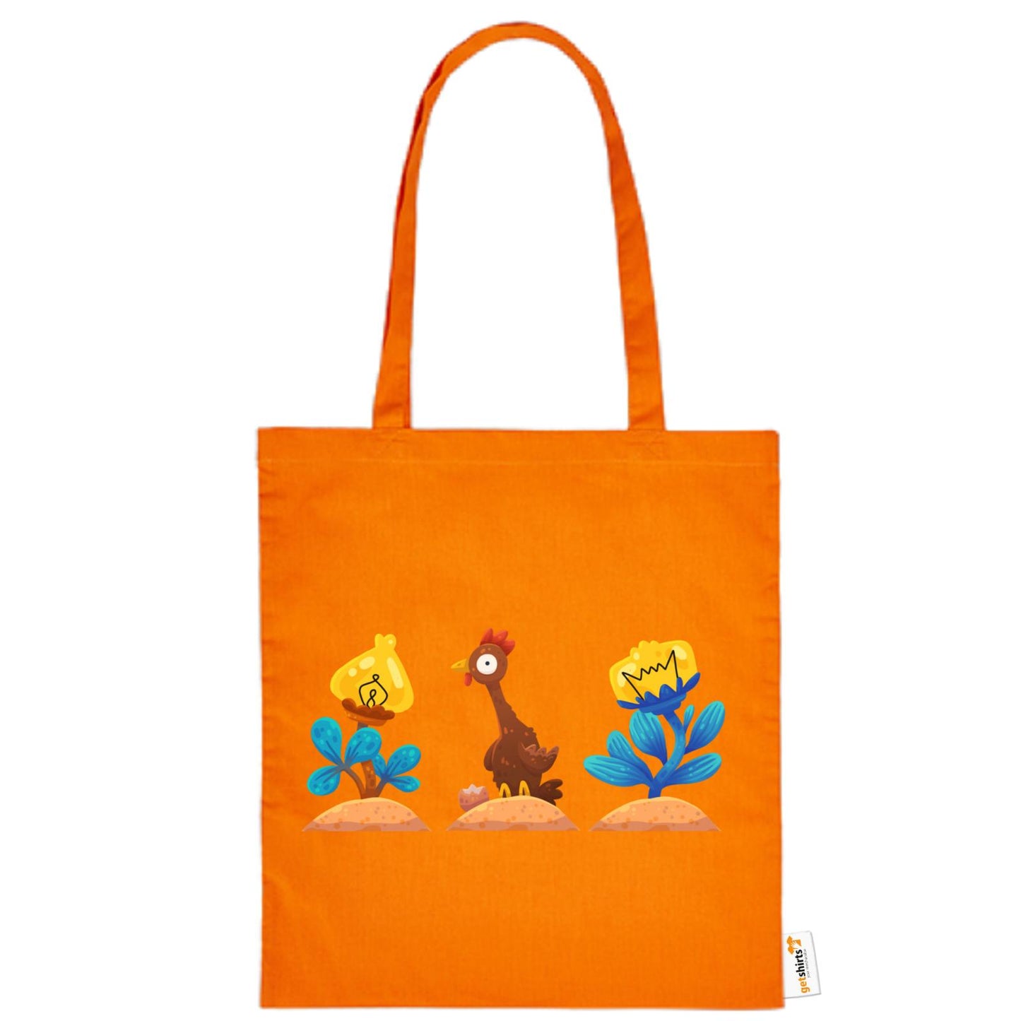 Sac en coton - Poulet Fleuri