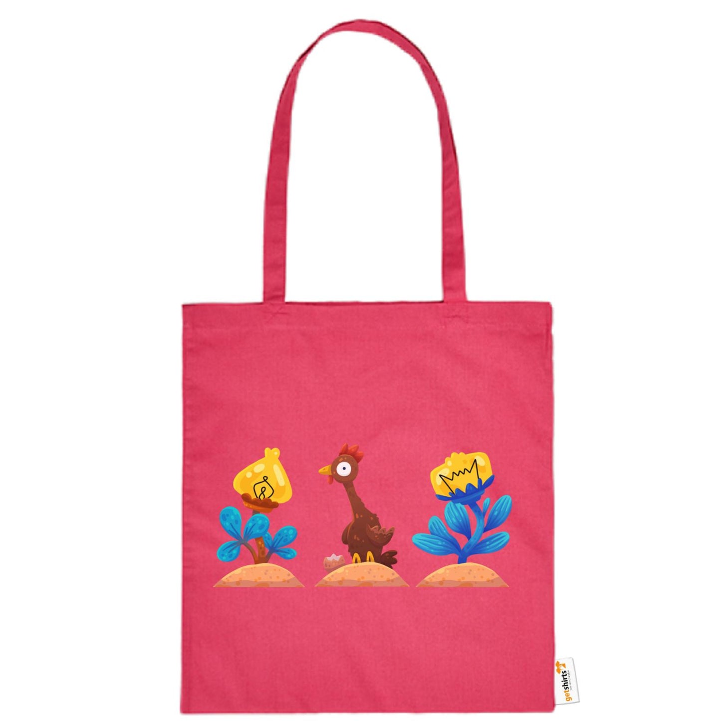 Sac en coton - Poulet Fleuri