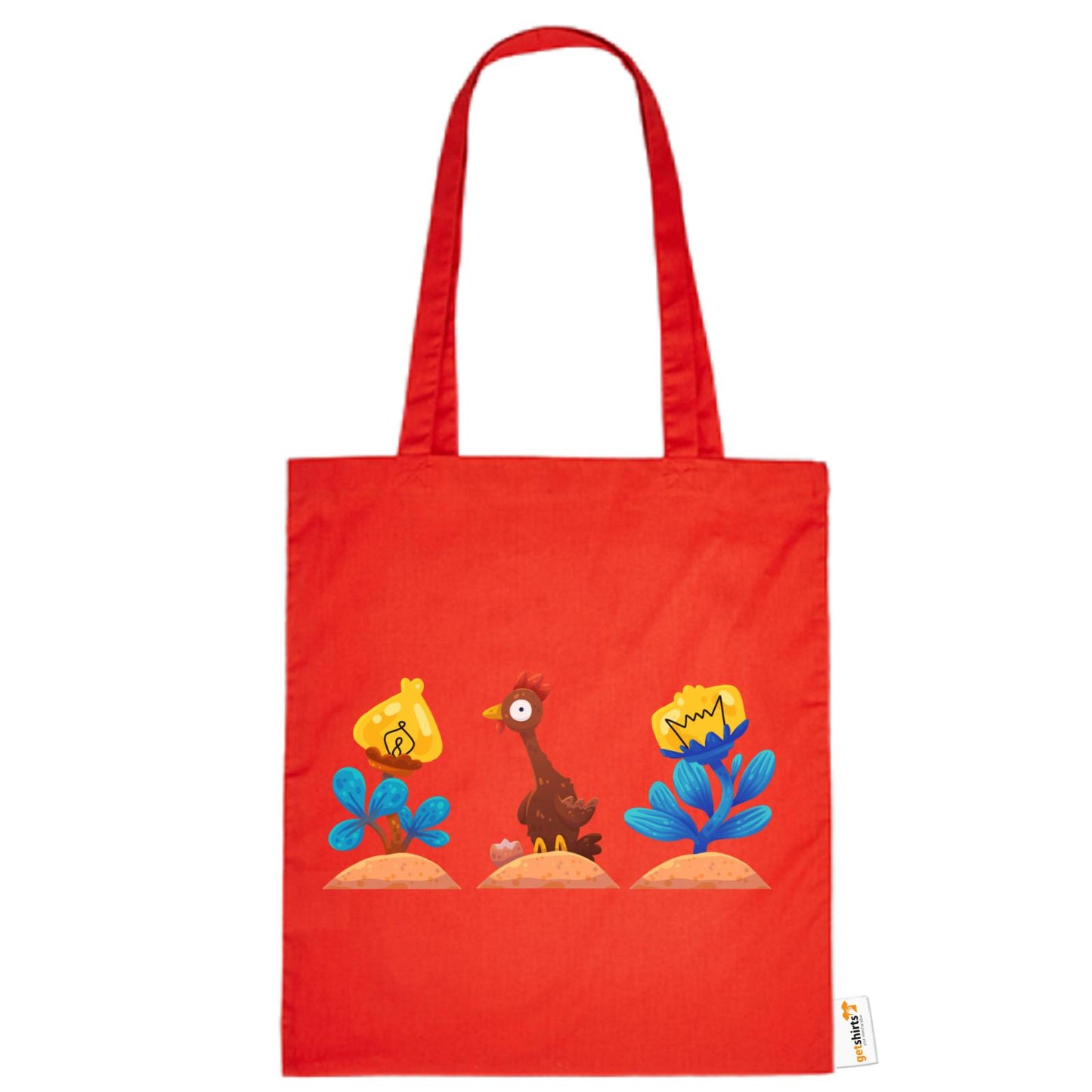 Sac en coton - Poulet Fleuri