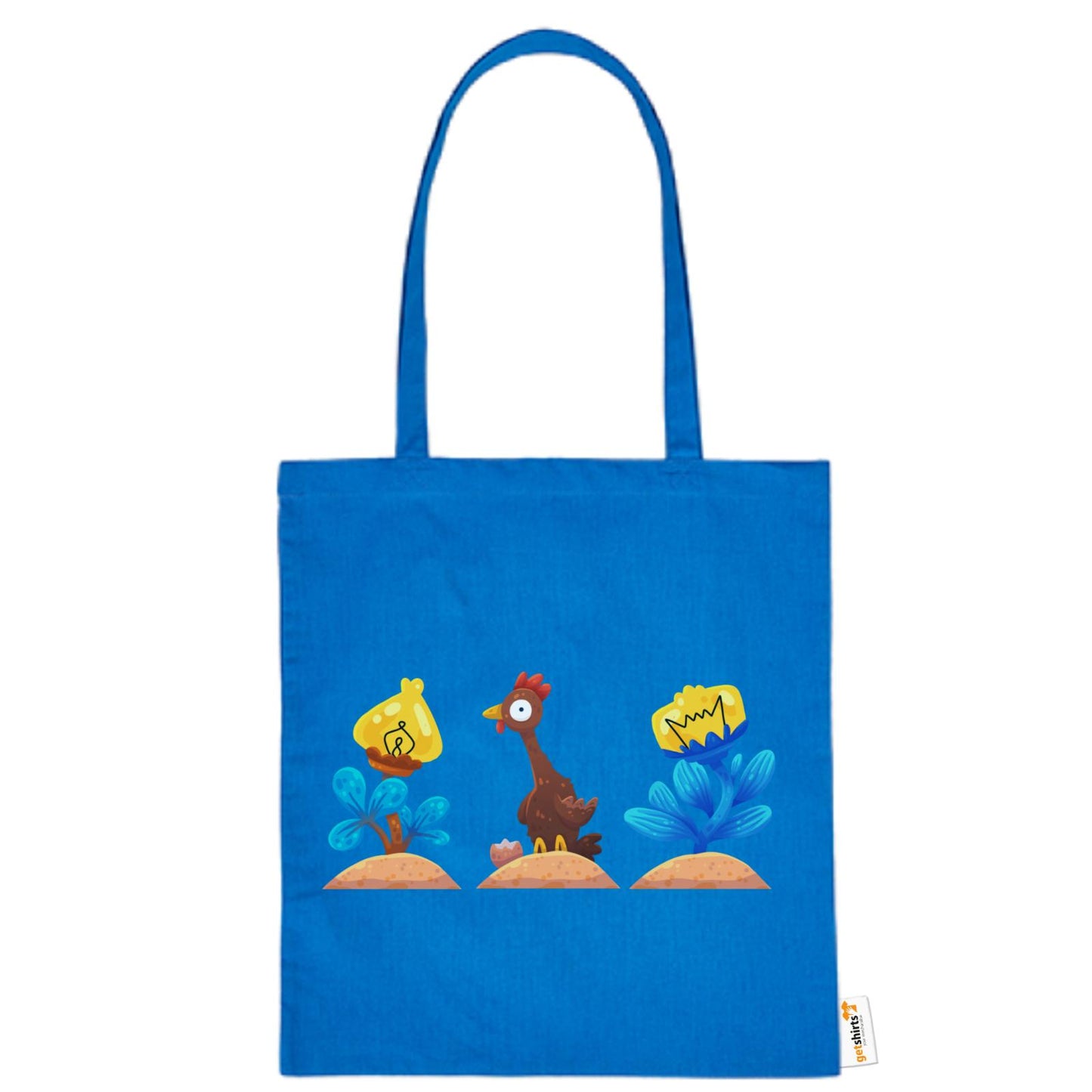 Sac en coton - Poulet Fleuri
