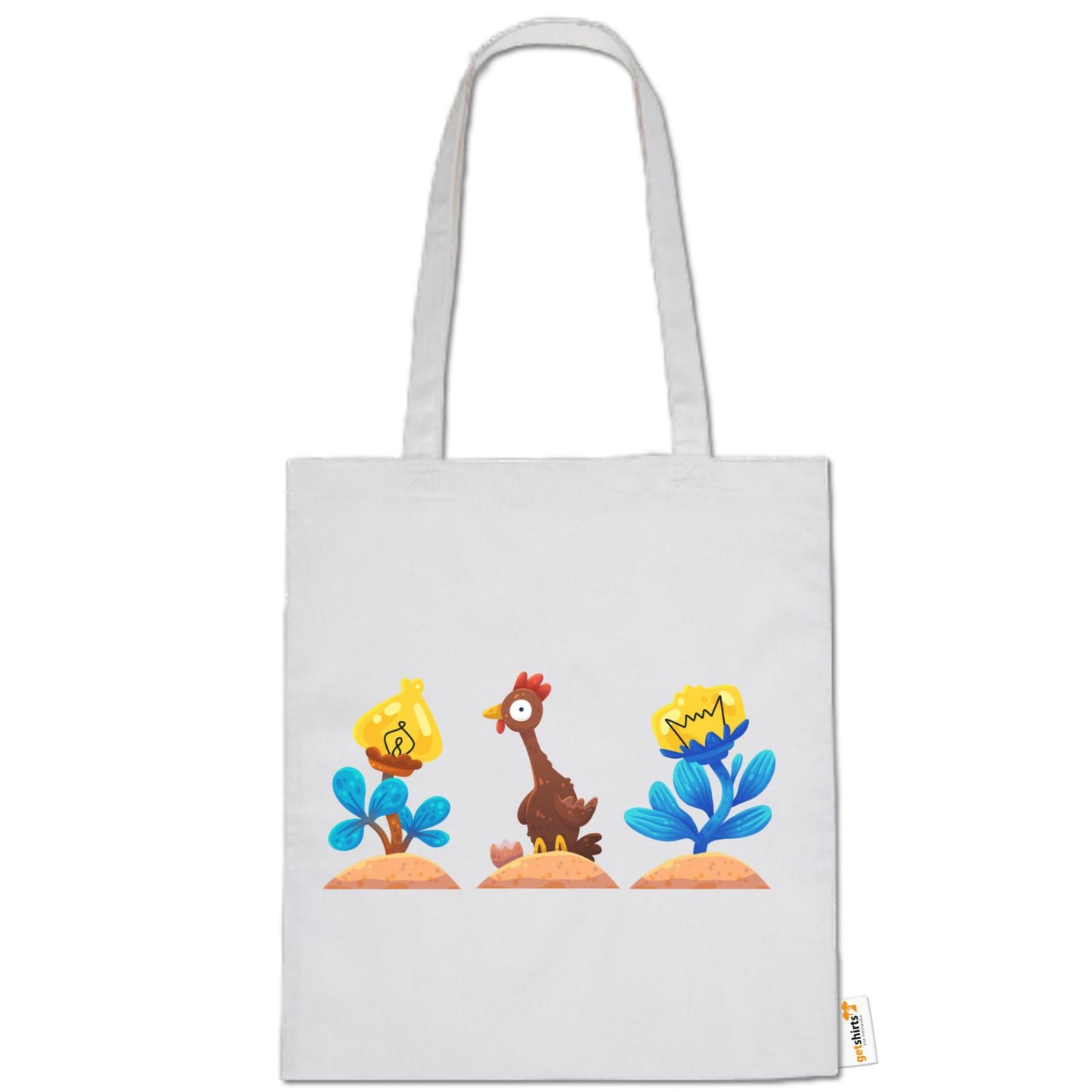 Sac en coton - Poulet Fleuri