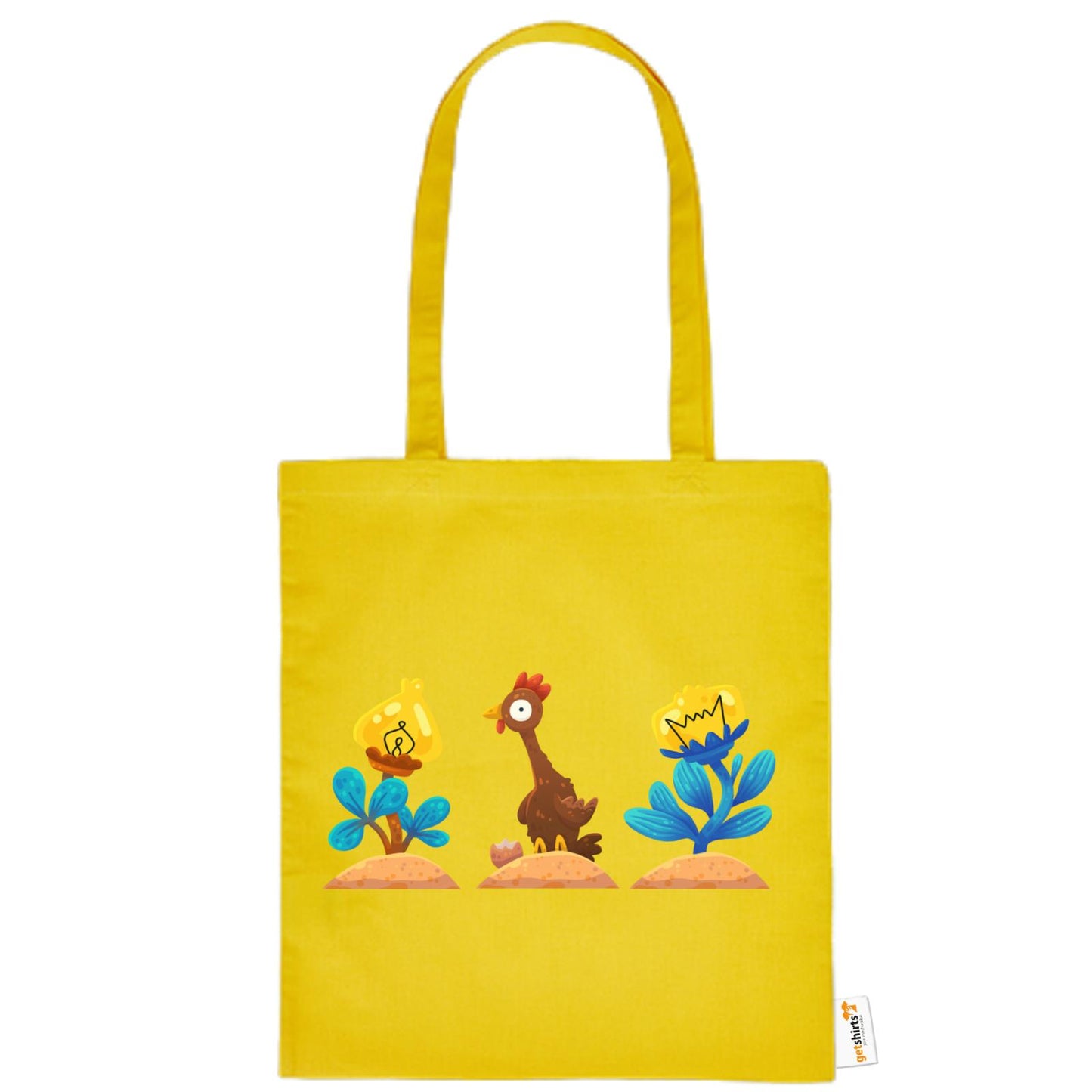 Sac en coton - Poulet Fleuri