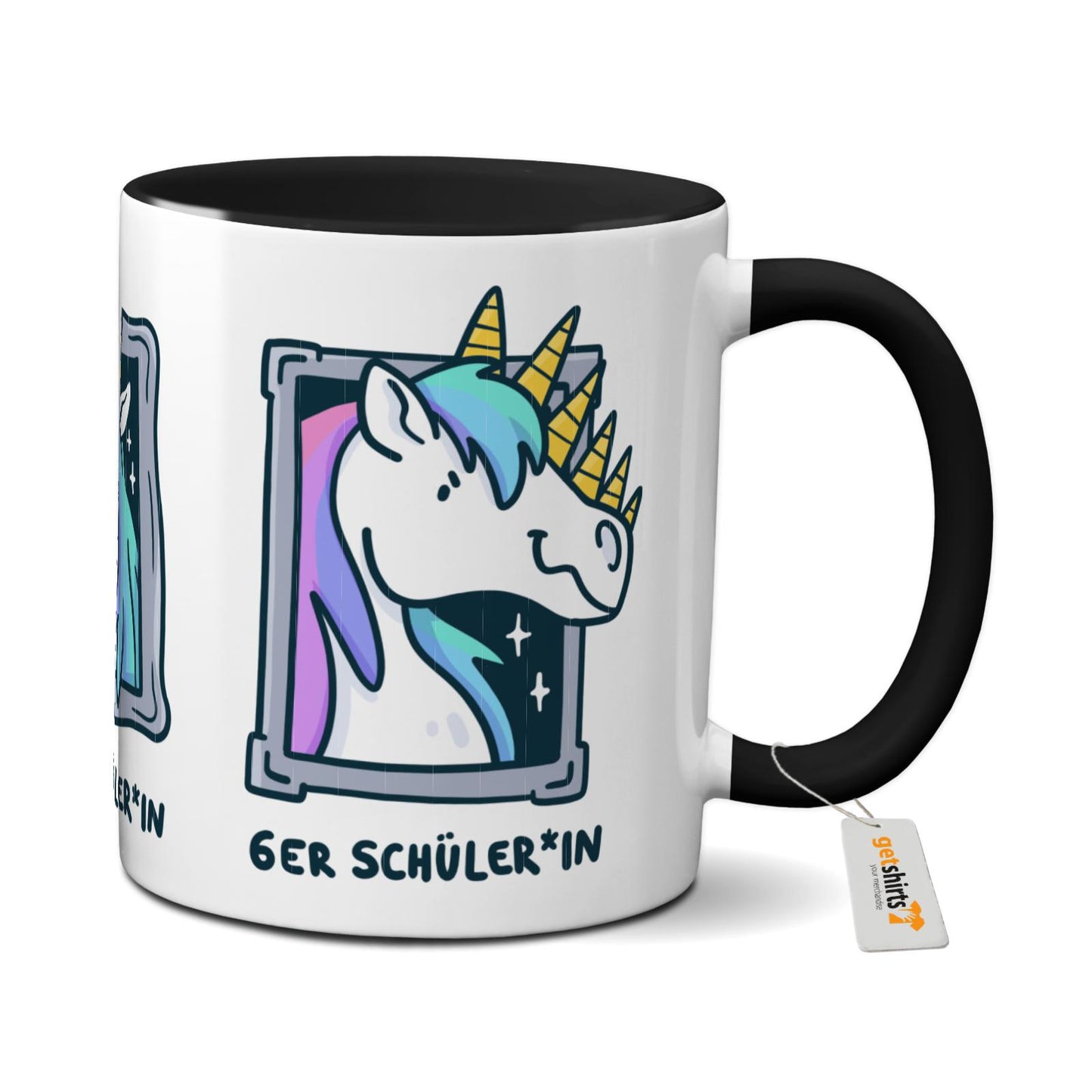 Tasse farbig - Einhorn Noten 4-6
