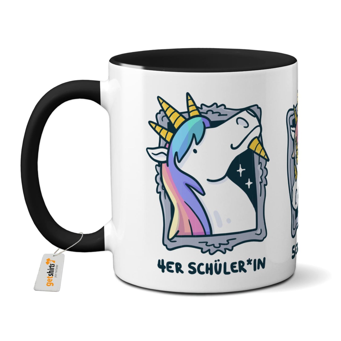 Tasse farbig - Einhorn Noten 4-6