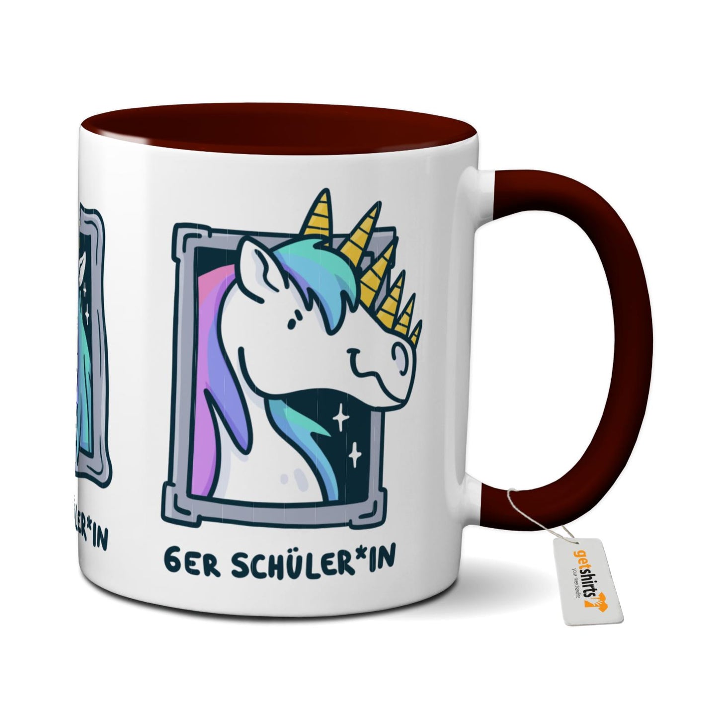 Tasse farbig - Einhorn Noten 4-6