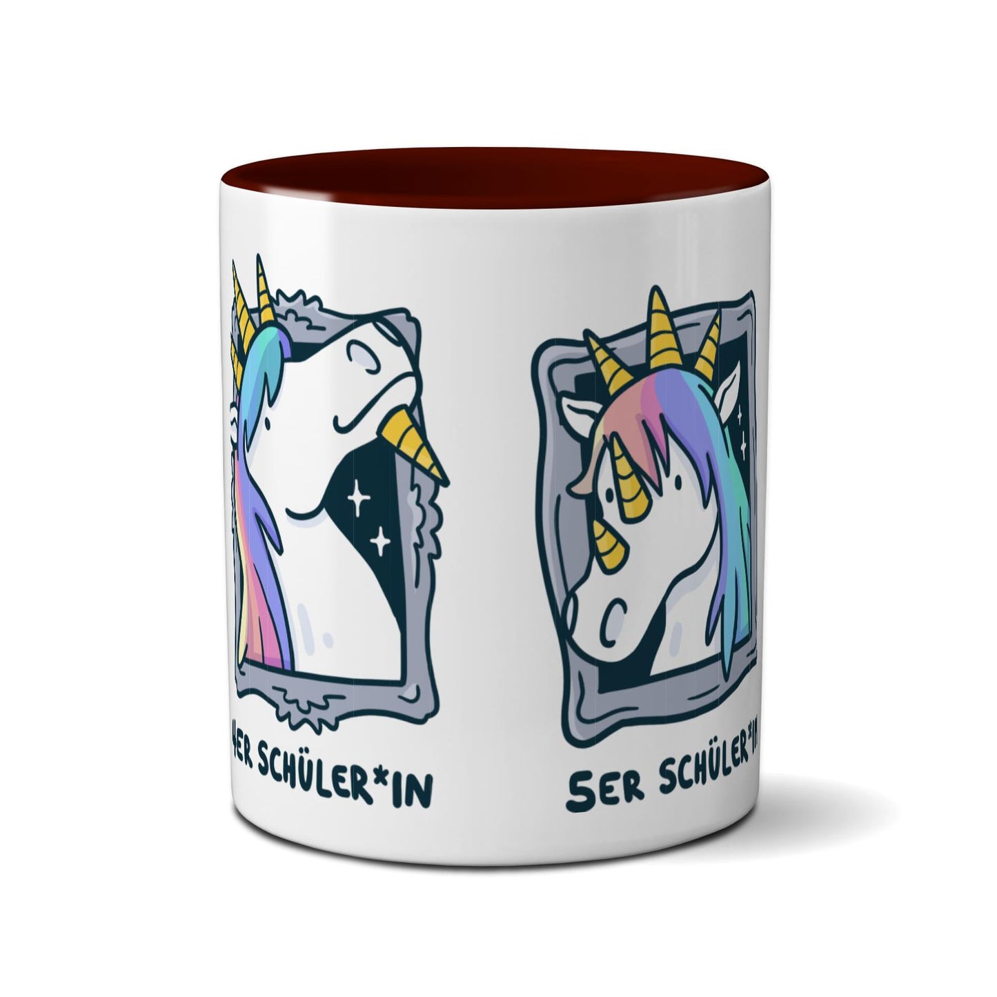 Tasse farbig - Einhorn Noten 4-6