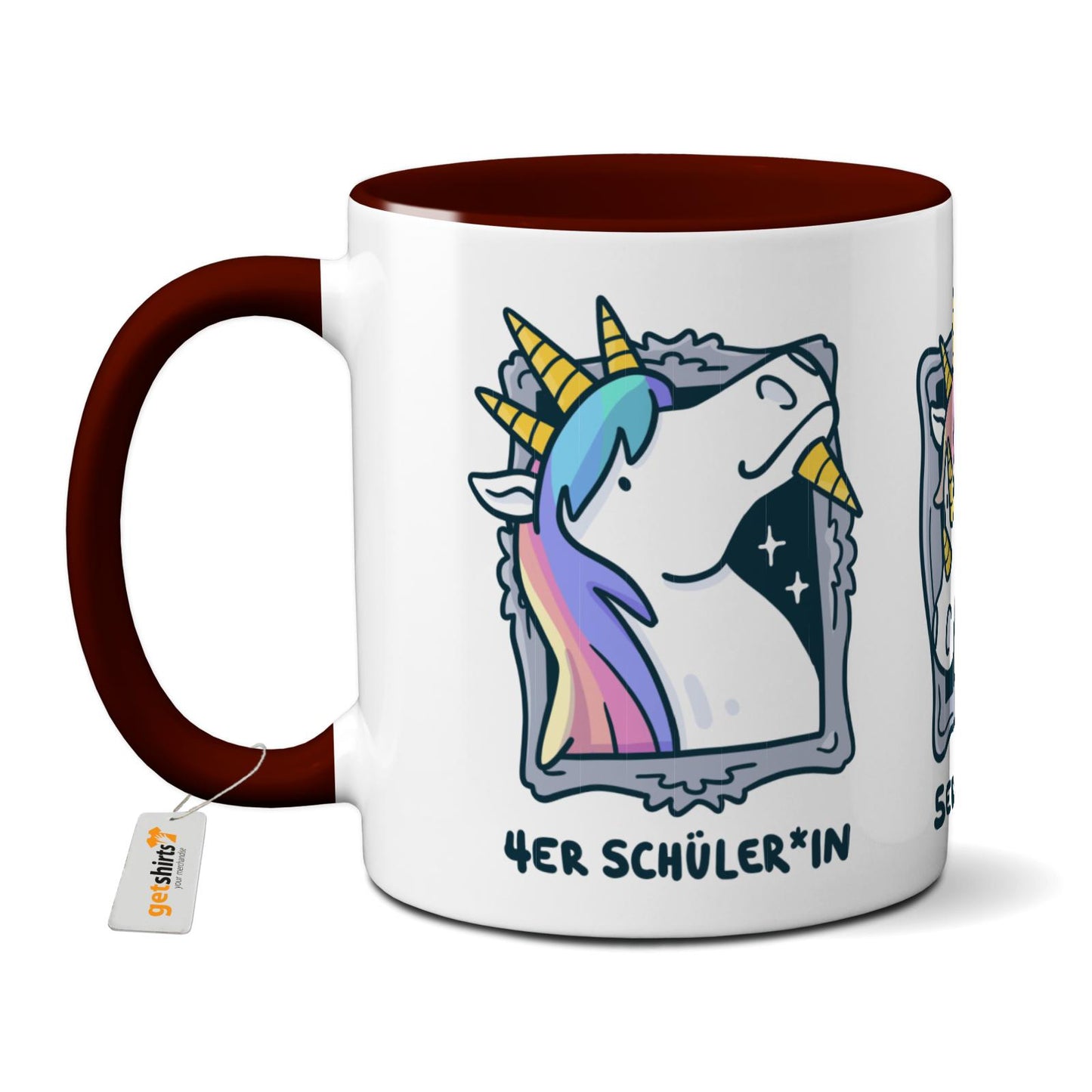 Tasse farbig - Einhorn Noten 4-6